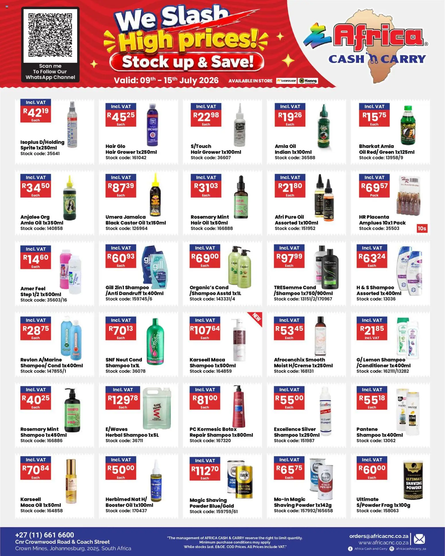 New Africa Cash & Carry catalogue – valid from 09/07/2026 | Page: 2 | Products: PC, Oil, Sprite, Lemon