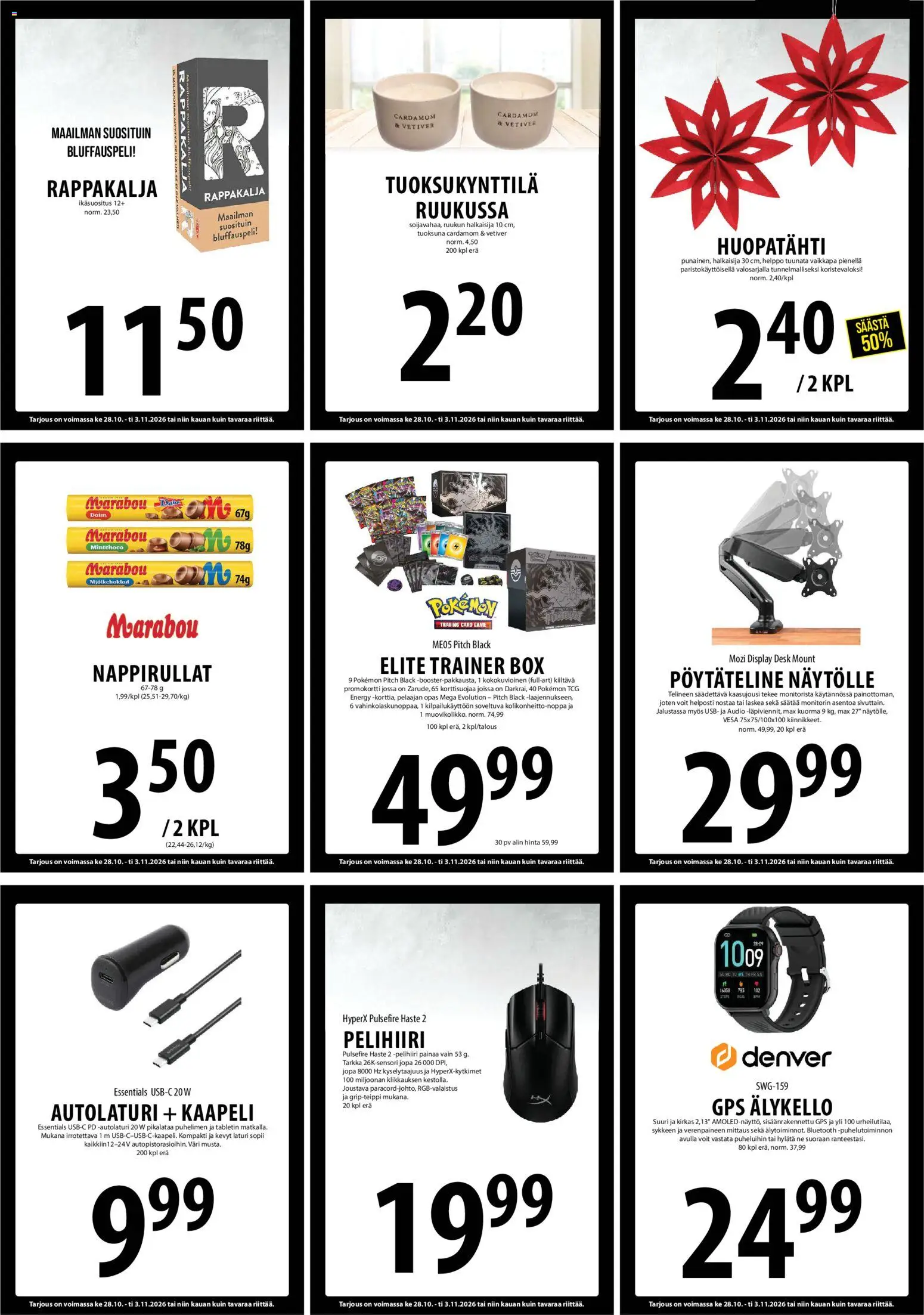 Tuuri tarjoukset – voimassa 28/10/2026 alkaen | Sivu: 13 | Tuotteet: USB, Älykello, Laturi, Kaapeli
