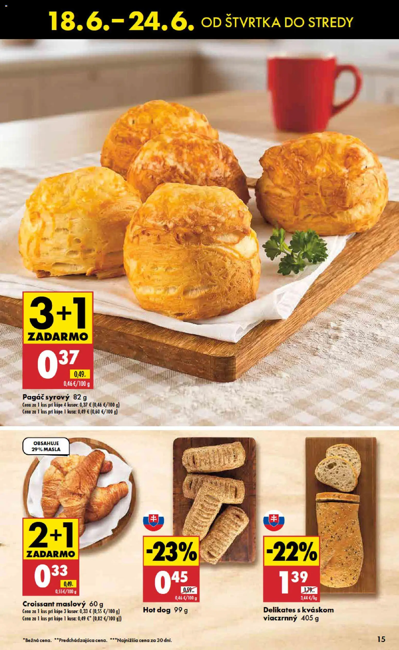 Nové Biedronka akcie – leták je platný od 18.06.2026 | Strana: 15 | Produkty: Croissant