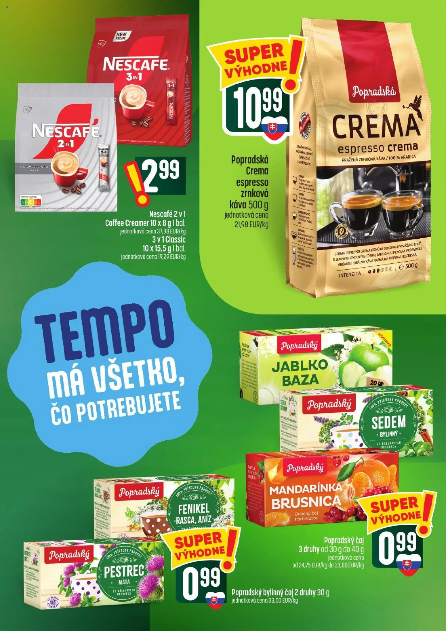 Nové COOP Jednota akcie – leták je platný od 15.10.2026 | Strana: 41 | Produkty: Káva, Čaj, Bylinný čaj, Zrnková káva