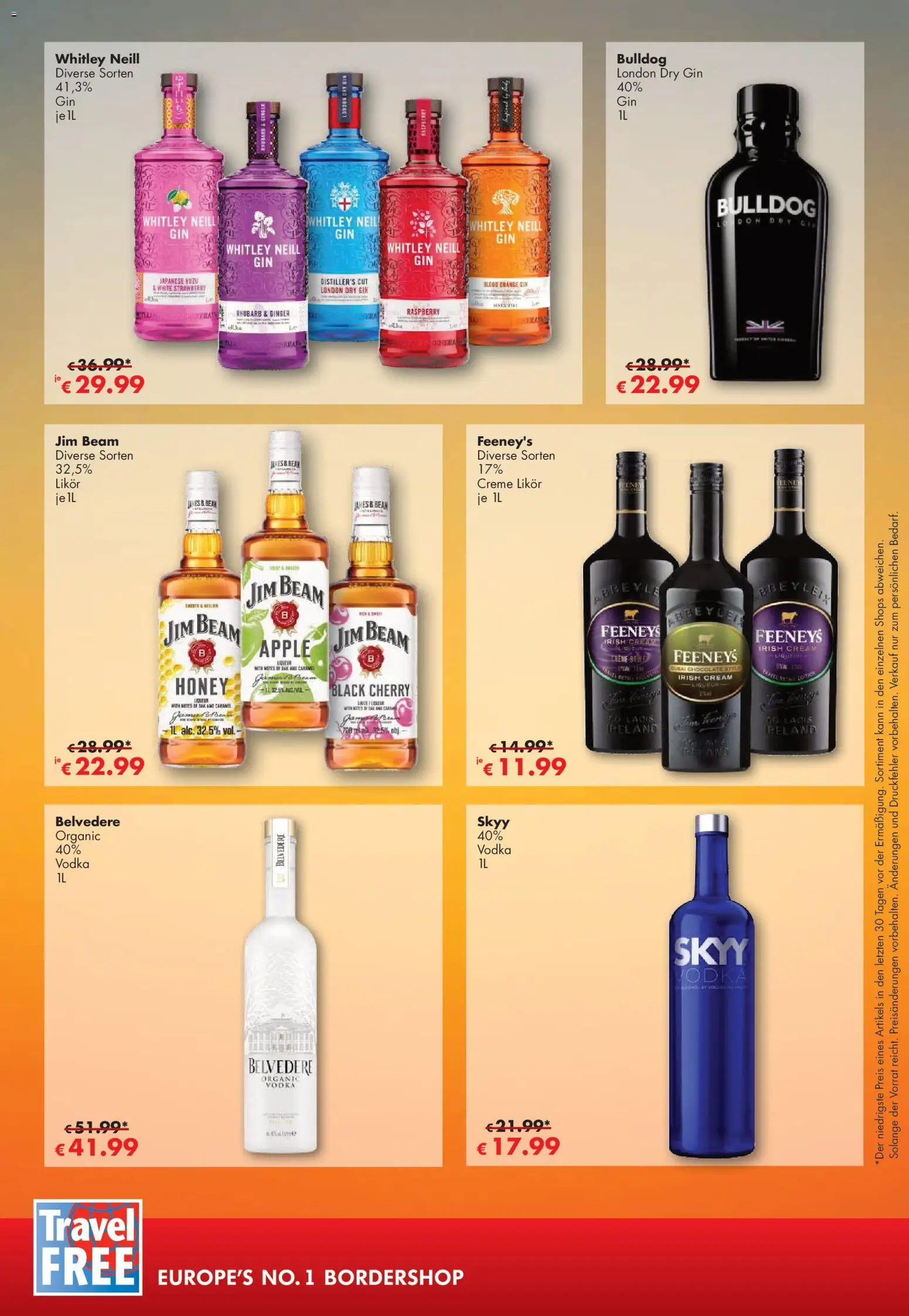 Travel Free Angebote – gültig ab 01.09.2026 | Seite: 10 | Produkte: Jim beam, Likör, Creme, Gin