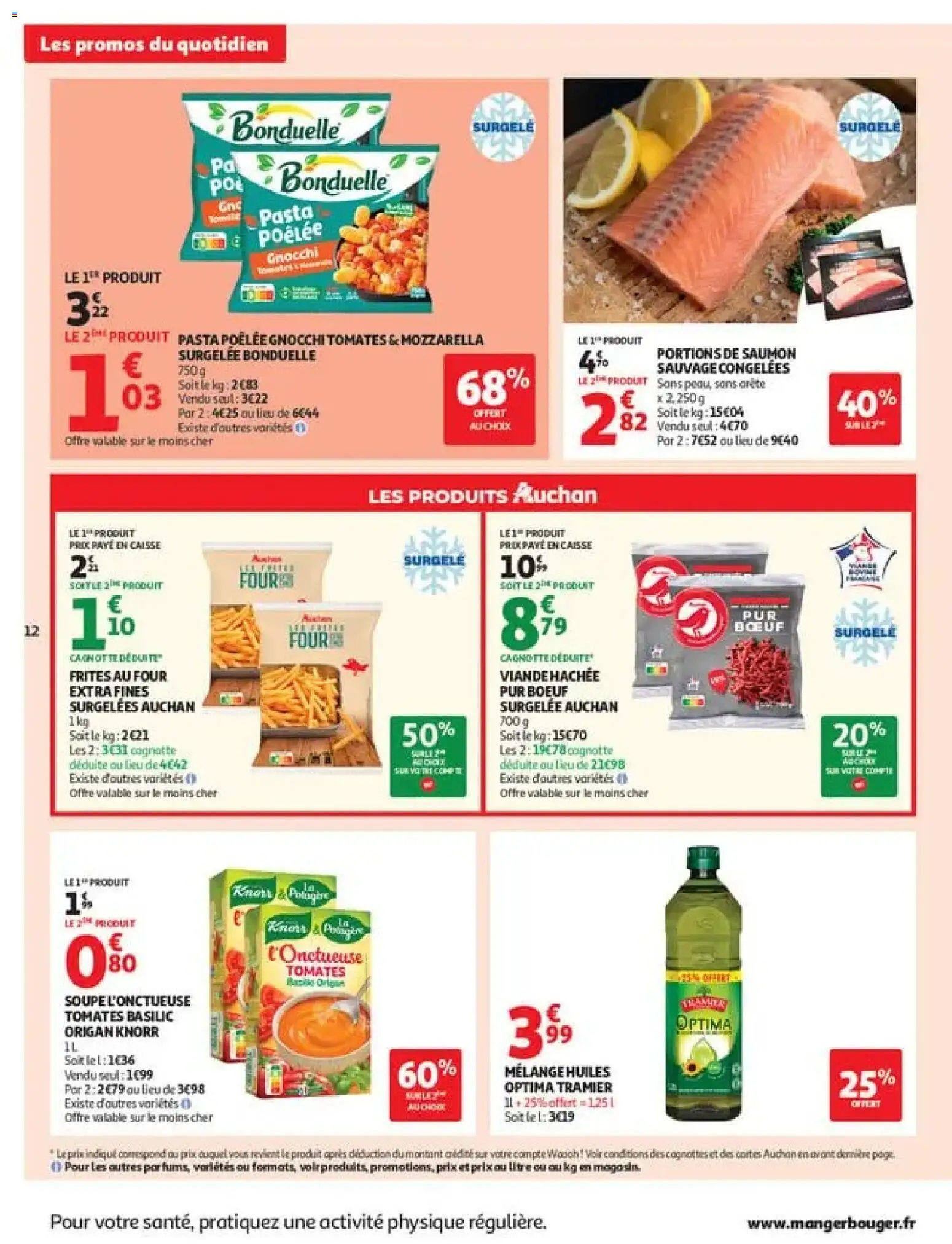 {H1} | Page: 12 | Produits: Soupe, Four, Frites, Saumon