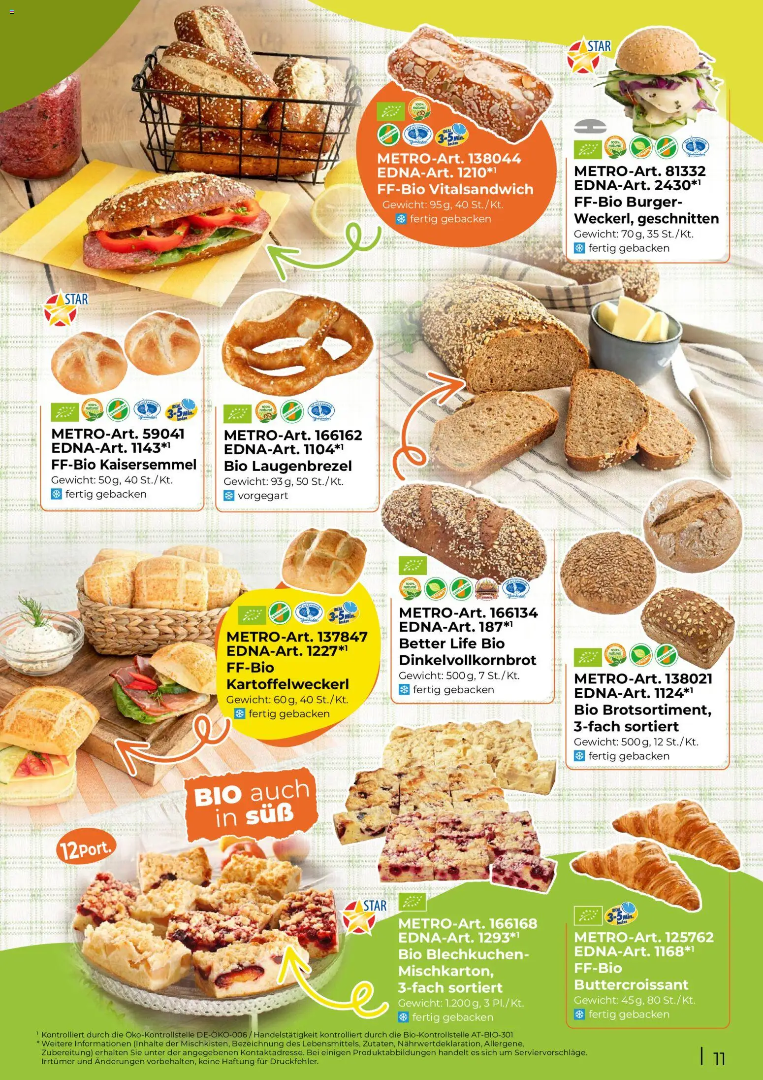 Metro EDNA Katalog 2026 gültig ab 19.02.2026 | Seite: 11 | Produkte: Burger, Gewicht