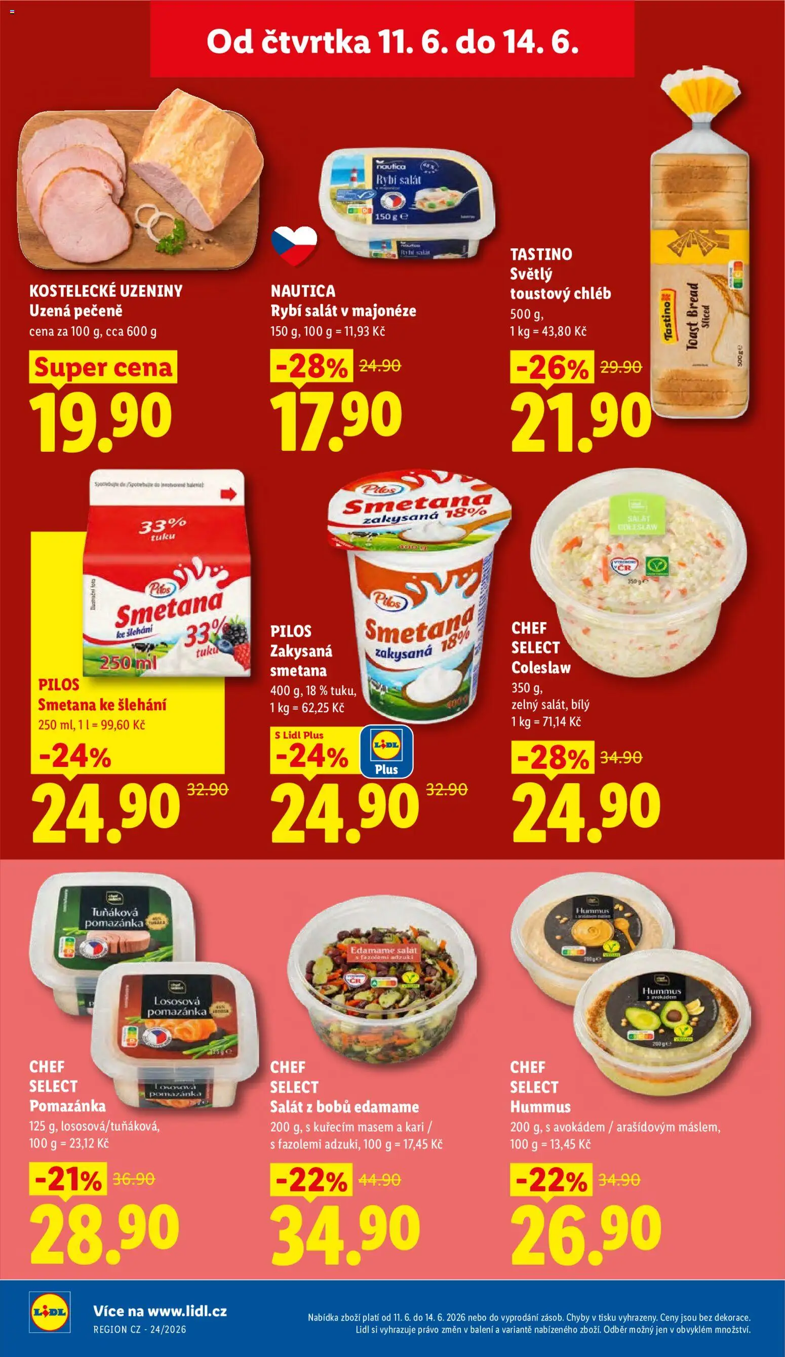 Lidl leták od 11.06.2026 | Strana: 30 | Produkty: Chléb, Coleslaw, Uzeniny, Edamame
