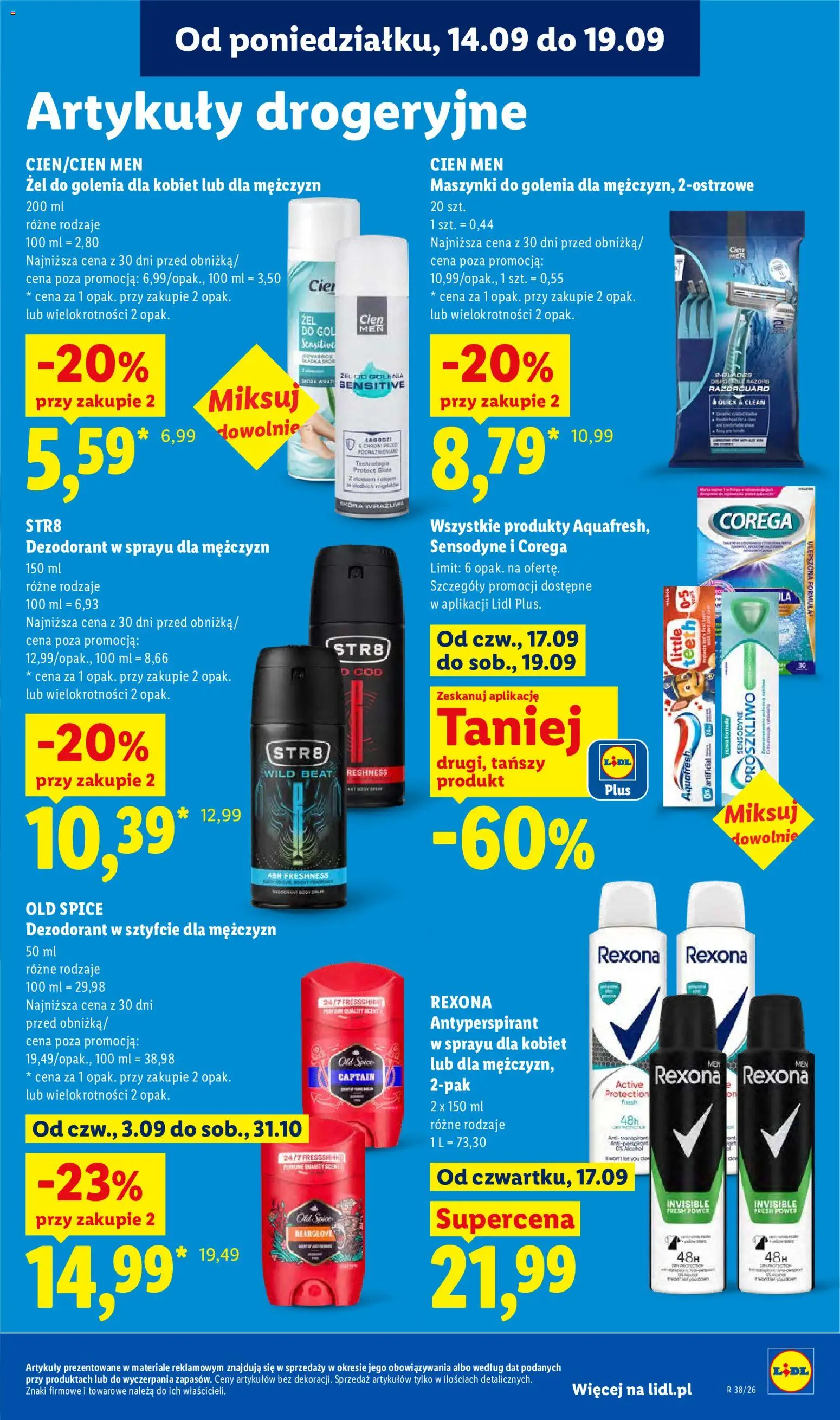 Lidl Polsko leták od 17.09.2026 | Strana: 87 | Produkty: Cien, Old Spice, Rexona, Body