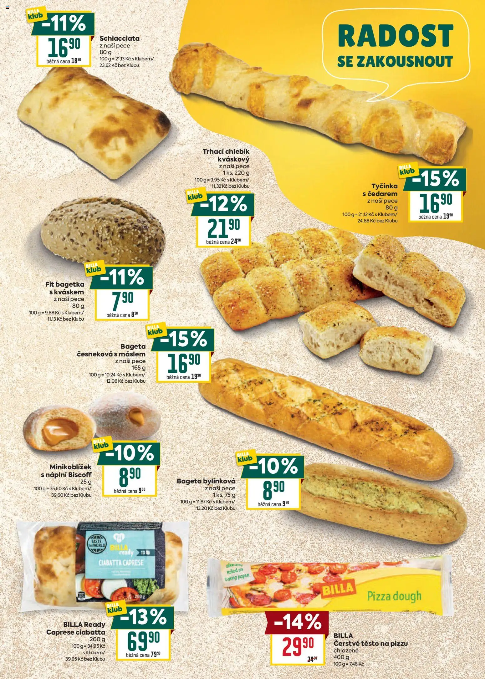 Billa leták - Bohatá chuť středomoří od 20.05.2026 | Strana: 5 | Produkty: Těsto na pizzu, Pizza, Ciabatta, Těsto