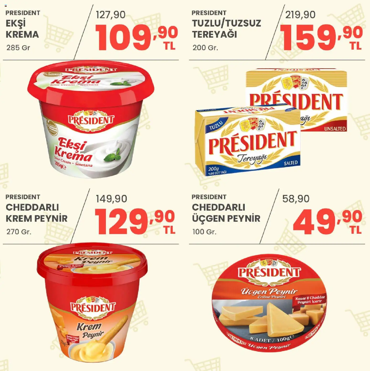 Sarıyer Katalog - 02 Ekim 2026 tarihinden itibaren geçerlidir | Sayfa: 12 | Ürünler: Cheddar, Krem, Tereyağı, Ekşi krema