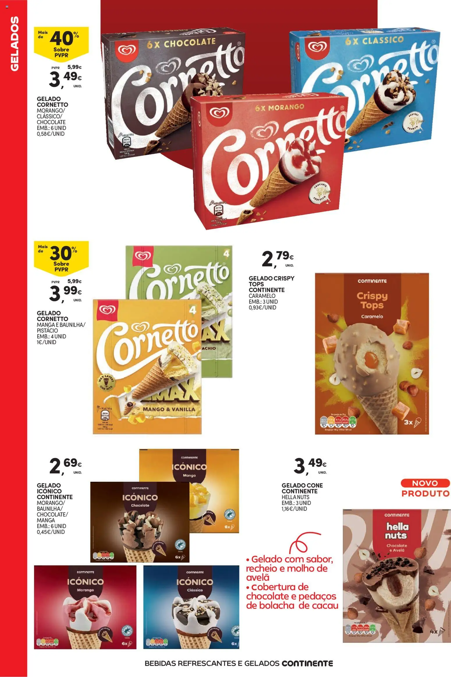 Continente Bebidas Refrescantes e Gelados │ válido de 23/06/2026 | Página: 14 | Produtos: Gelado, Chocolate