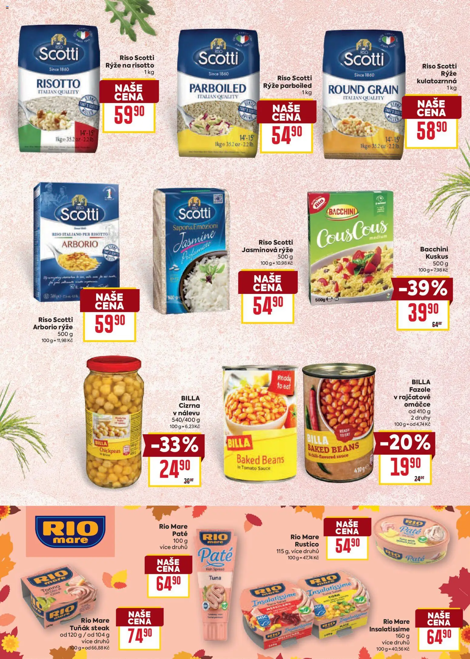 Billa - BILLA.cz - Katalog: Itálie 30. 9. 2026 - 20. 10. 2026 od 30.09.2026 | Strana: 7 | Produkty: Rýže, Rýže parboiled, Rio mare, Kuskus