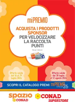 Anteprima del volantino Conad volantino Superstore Mi Premio Piemonte valido a partire dal 16/07/2026