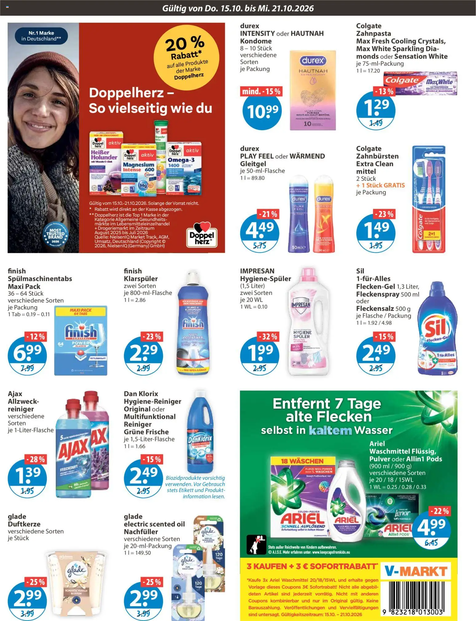 V-Markt Angebote – gültig ab 15.10.2026 | Seite: 10 | Produkte: Top, Lenor, Finish, Spülmaschinentabs
