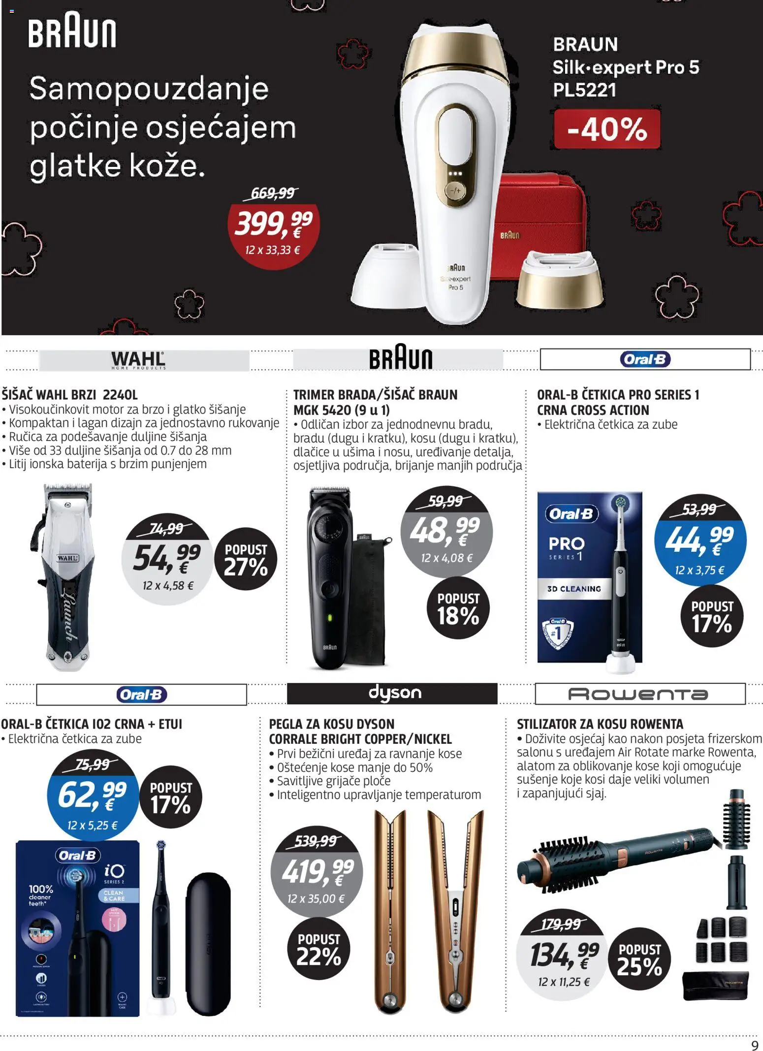 Centar Tehnike katalog | vrijedi od 15.06.2026 | Stranica: 9 | Proizvodi: Pegla, Pegla za kosu, Električna četkica za zube, Četkica za zube