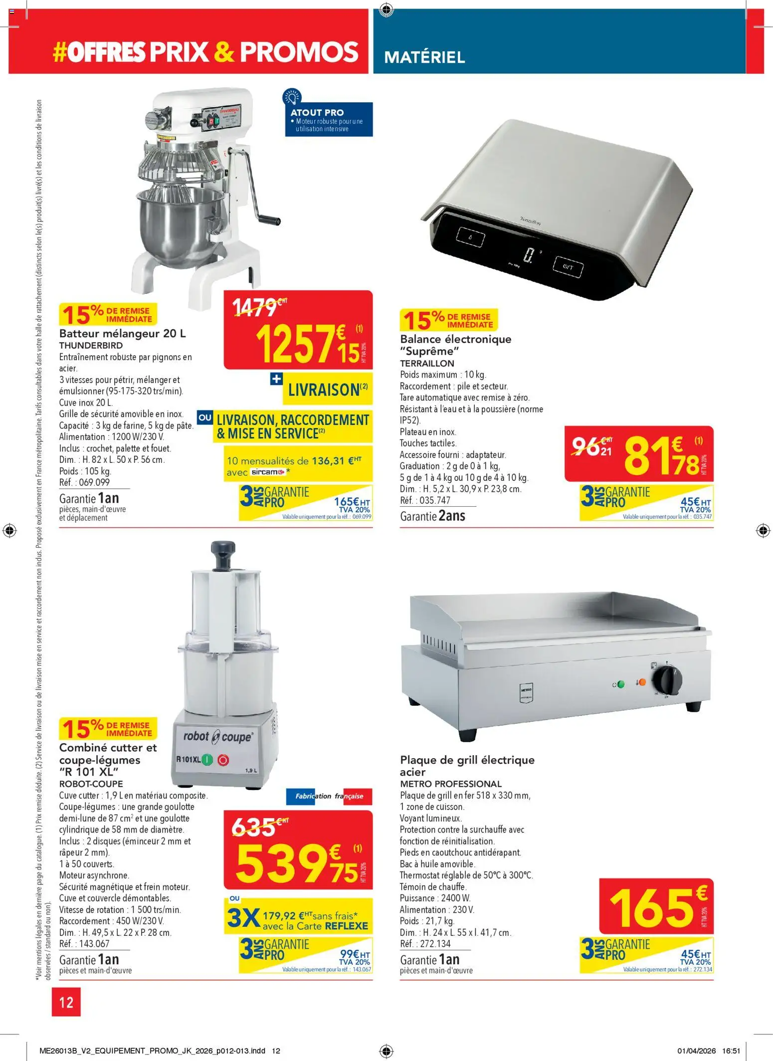 {H1} | Page: 12 | Produits: Plateau, Poids, Grill, Huile