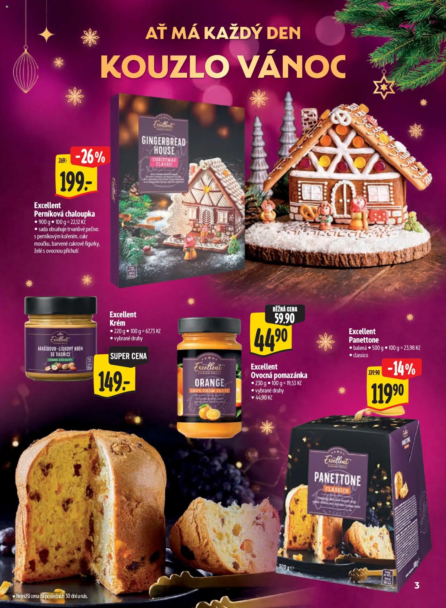 Albert leták - Hypermarket Kouzlo Vánoc od 29.10.2026 | Strana: 3 | Produkty: Krém, Pečivo, Pomazánka, Cukr
