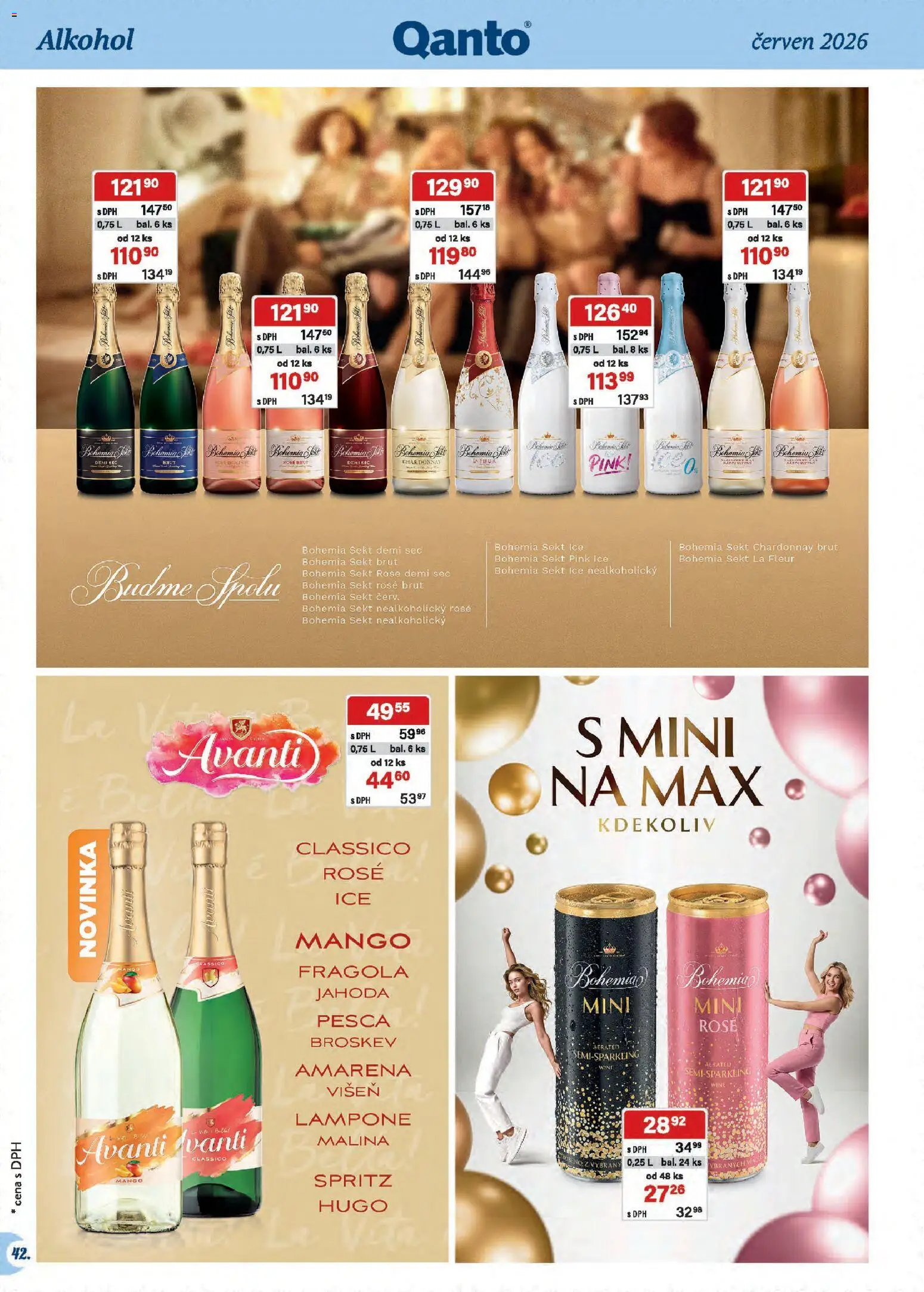 Astur & Qanto leták - Velkoobchod 06/2026 od 01.06.2026 | Strana: 42 | Produkty: Mango, Bohemia sekt, Sekt, Avanti