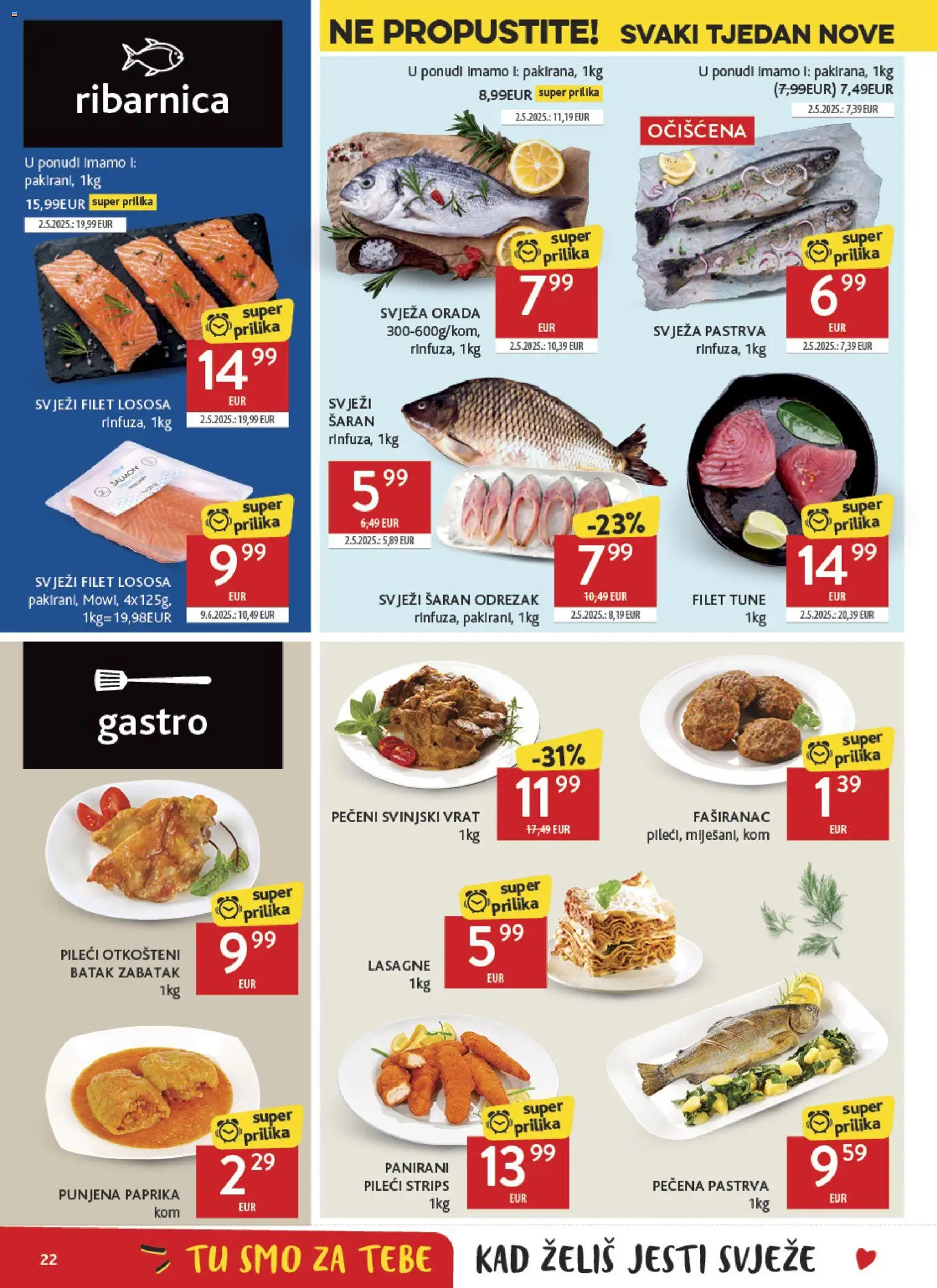 Konzum HR akciós ujság - amely érvényes a következő dátumtól: 2026.09.09. | Oldal: 22 | Termékek: Paprika, Lasagne