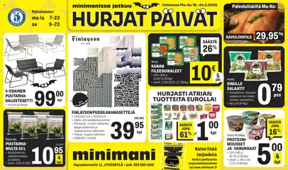 Minimani-mainoslehti voimassa 18.05.2026 alkaen