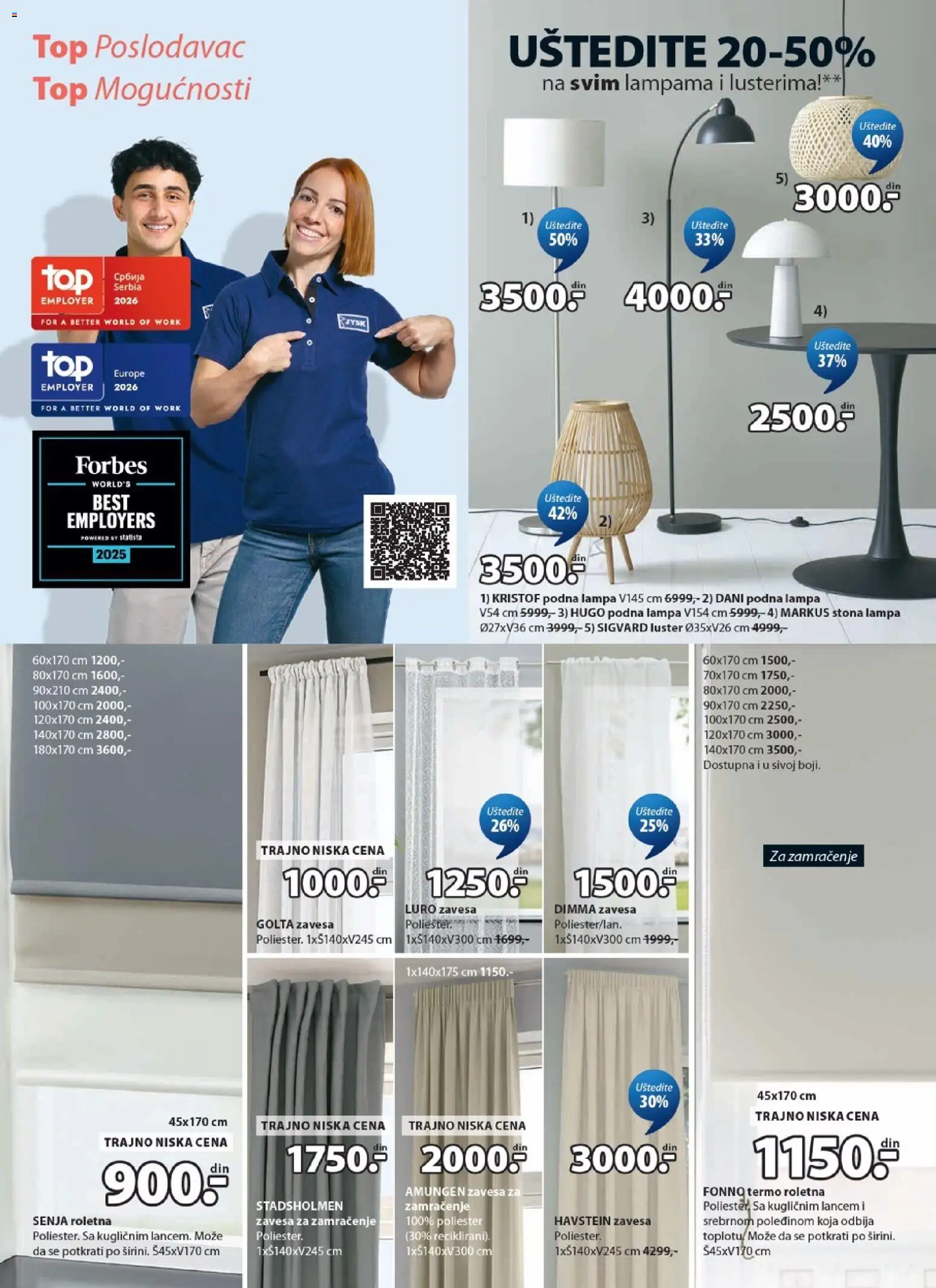Jysk katalog - važi od 03.06.2026 | Strana: 22 | Proizvode: Luster, Podna lampa, Zavesa, Hugo