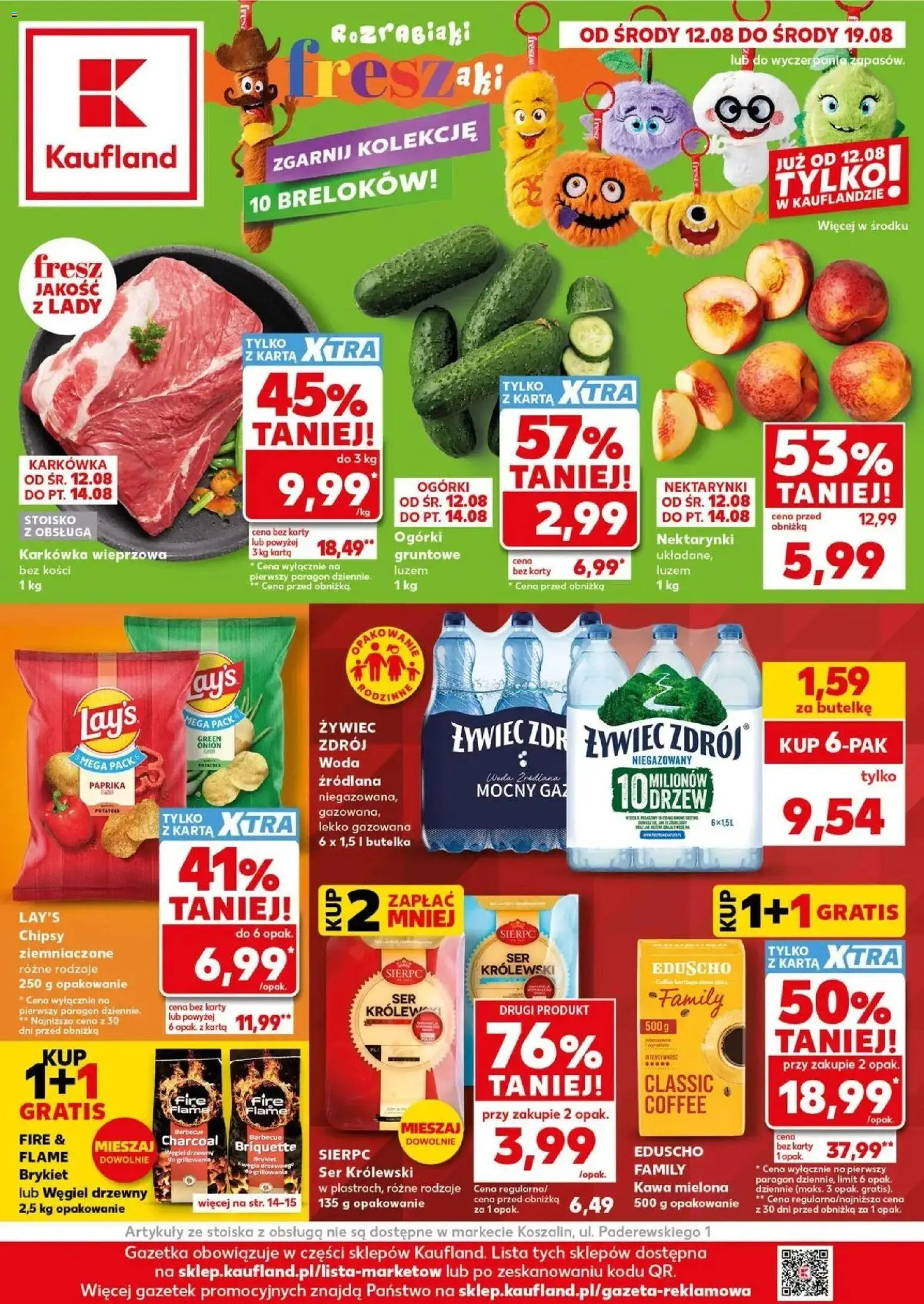 Kaufland - Kaufland Gazetka Tygodnia ważne do 19.08 od 12.08.2026 - od jutra PDF | Strona: 1 | Produkty: Karkówka, Ser królewski sierpc, Woda, Kawa mielona