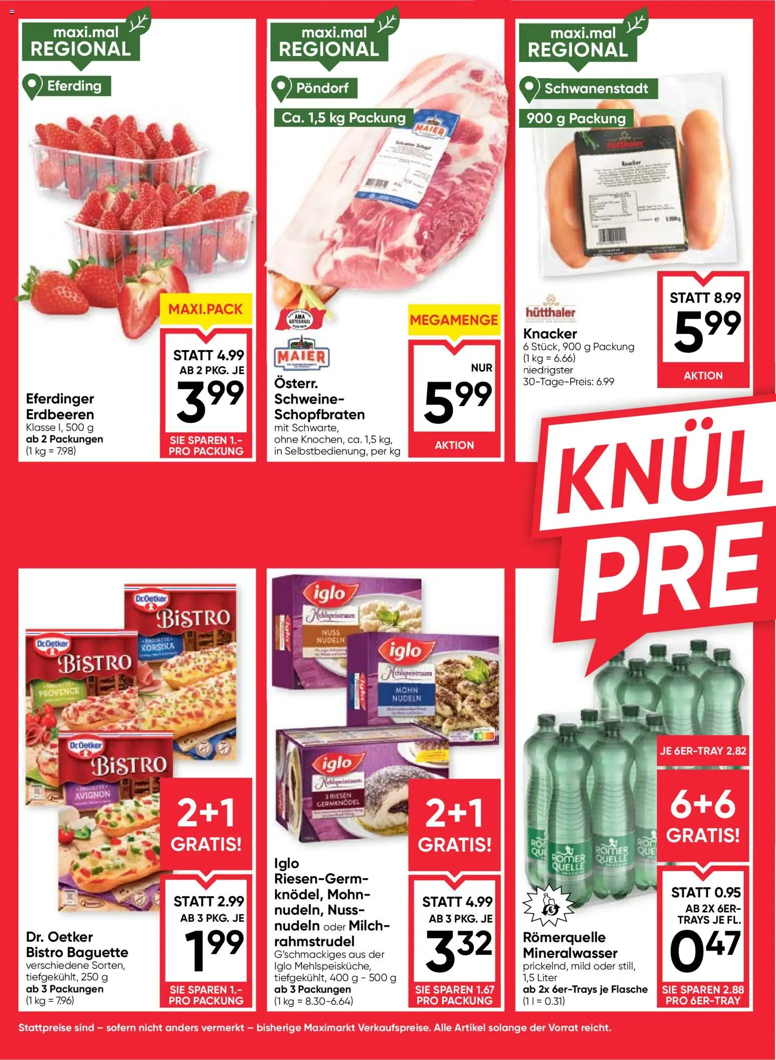 Maximarkt Flugblatt gültig ab 11.06.2026 | Seite: 2 | Produkte: Erdbeeren, Jääkaappipakastin, Milch, Nudeln