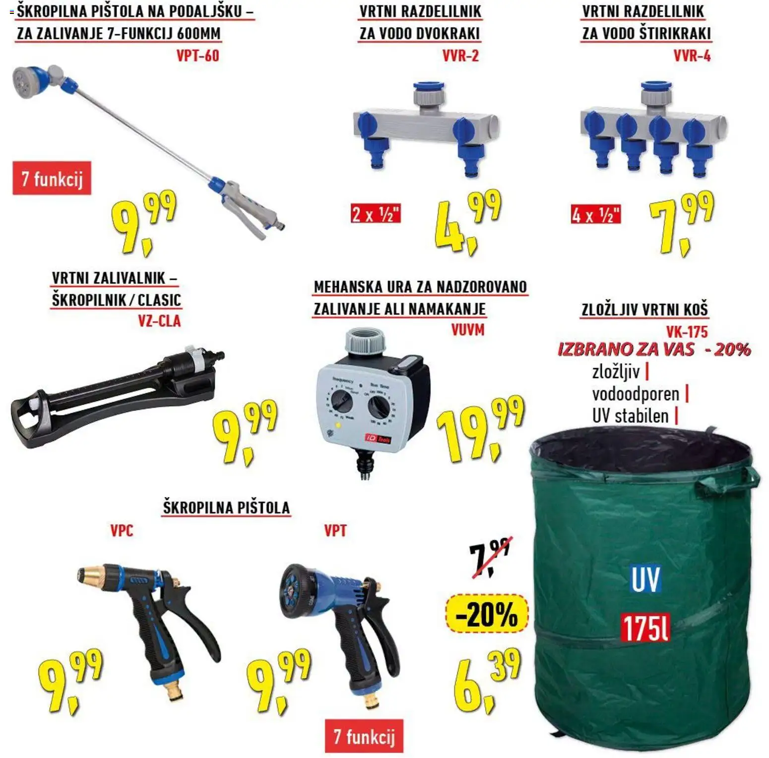 Novi Inter Diskont katalog ponudbe – veljaven od 26.06.2026 | Stran: 7 | Izdelki: Ura, Kos, Zalivalnik, Razdelilnik