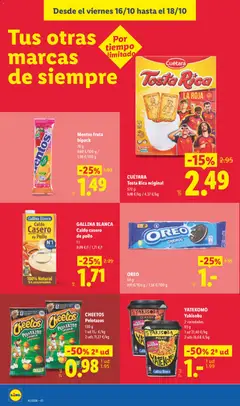 Vista previa GALLINA BLANCA Caldo casero de pollo, GALLINA BLANCA Caldo casero de pollo 1 l válido desde el 12/10/2026 | Página: 48 | Productos: Oreo, Fruta, Pollo