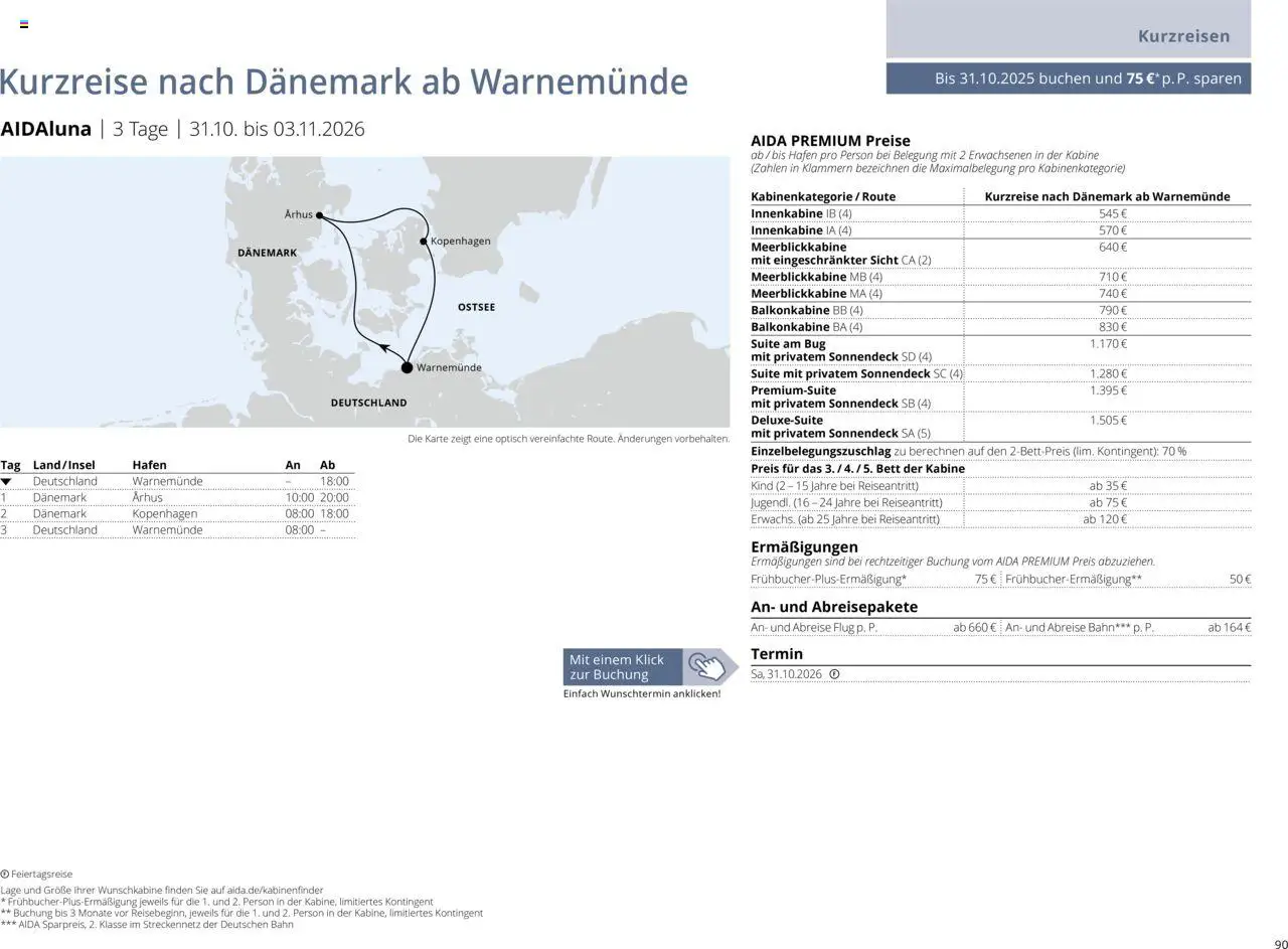 Aida Sommer 2026 – gültig ab 01.03.2026 | Seite: 90 | Produkte: Bett