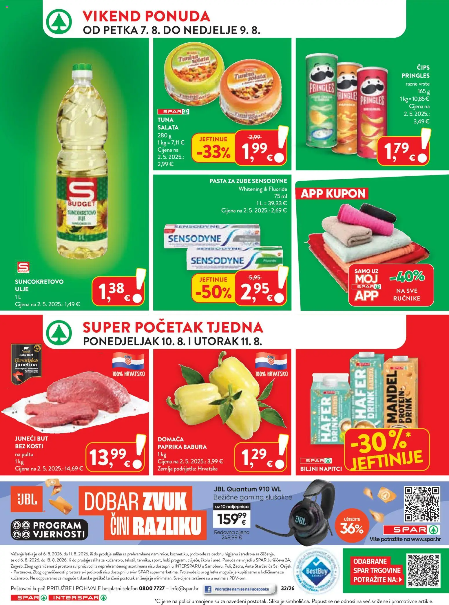 Spar katalog | vrijedi od 04.08.2026 | Stranica: 34 | Proizvodi: Ulje, Paprika, Čips, Tuna