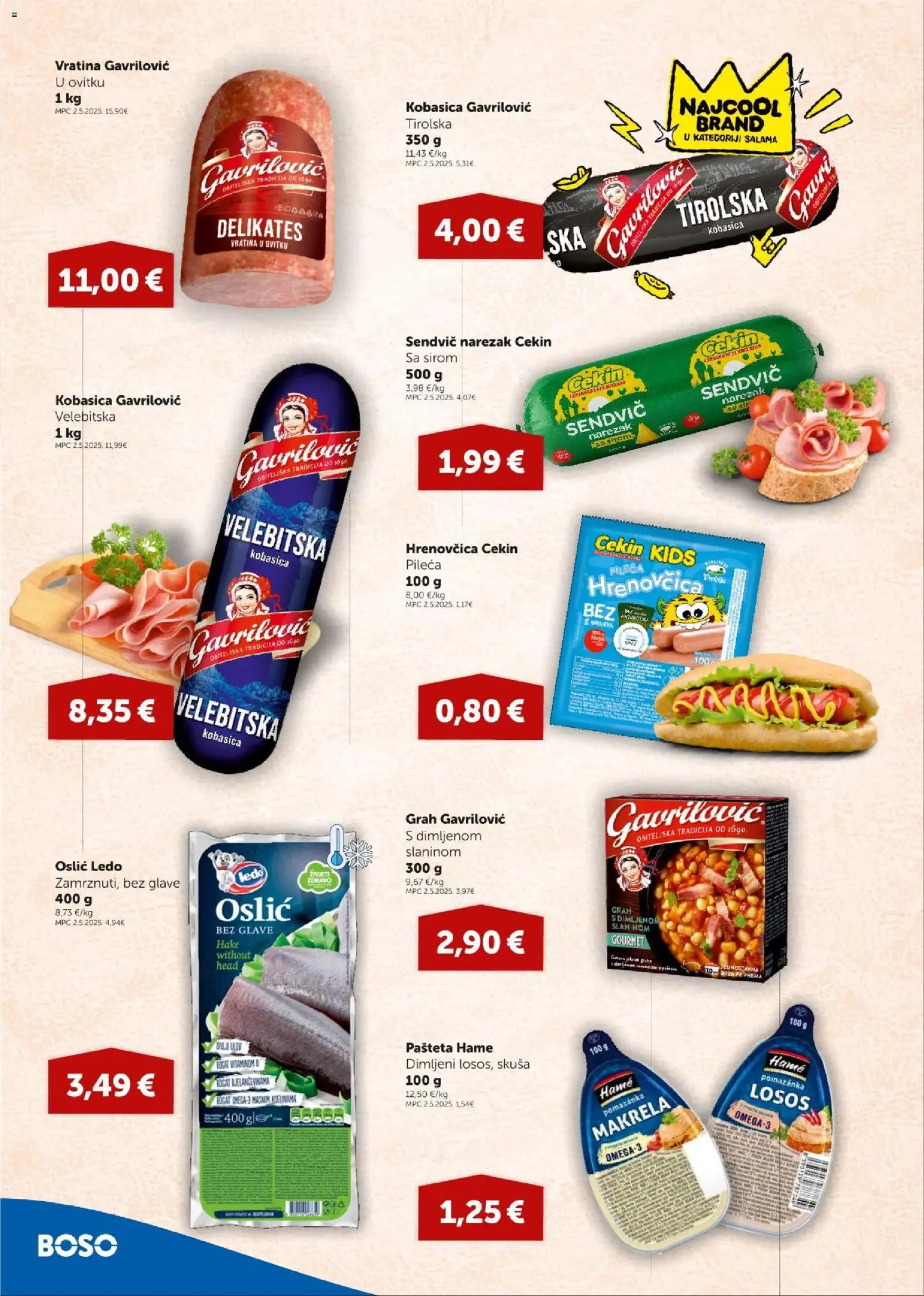 Boso katalog | vrijedi od 30.07.2026 | Stranica: 4 | Proizvodi: Grah, Salama, Losos, Oslić