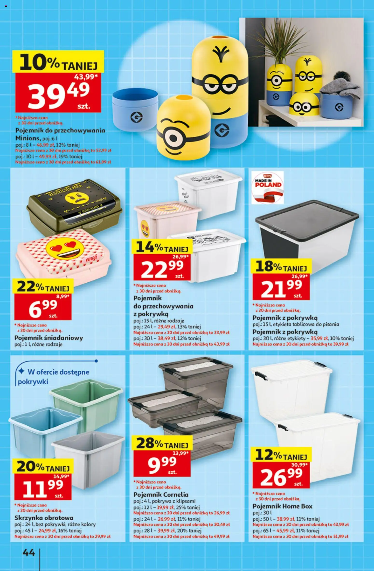 Auchan gazetka - Zostań ortem oszczędzania od 13.08.2026 | Strona: 44 | Produkty: Pojemnik do przechowywania