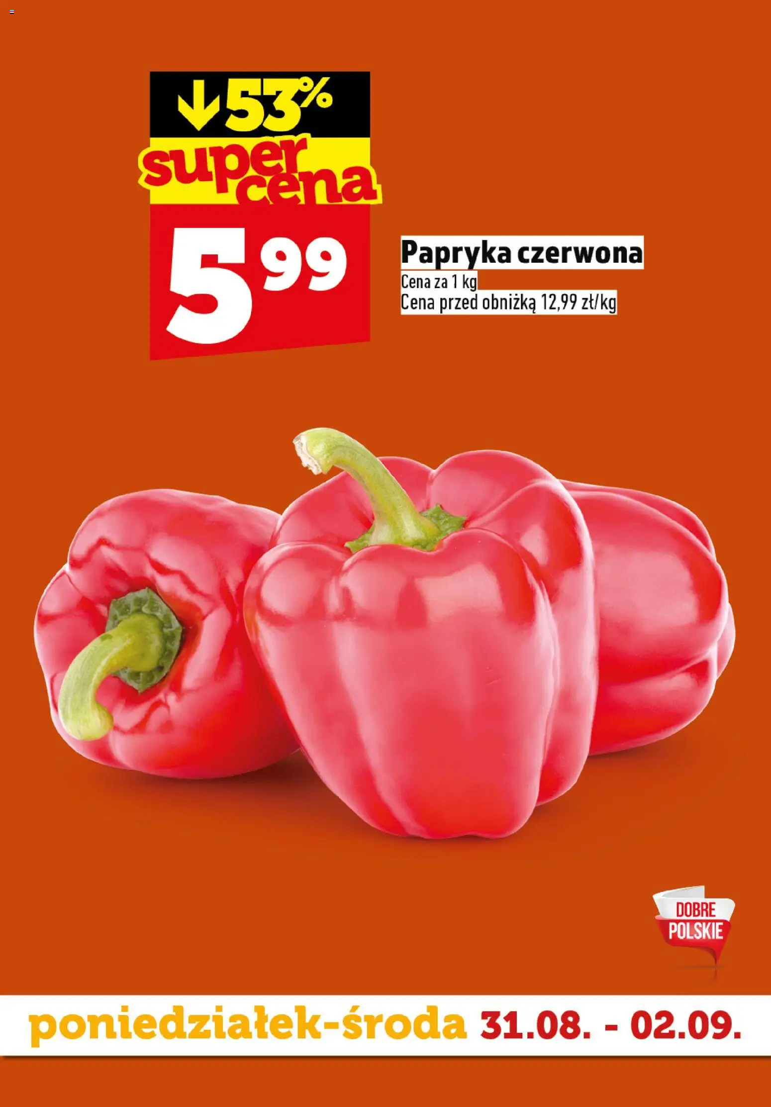 Topaz gazetka - Superstart tygodnia od 31.08.2026 | Strona: 2 | Produkty: Papryka, Papryka czerwona