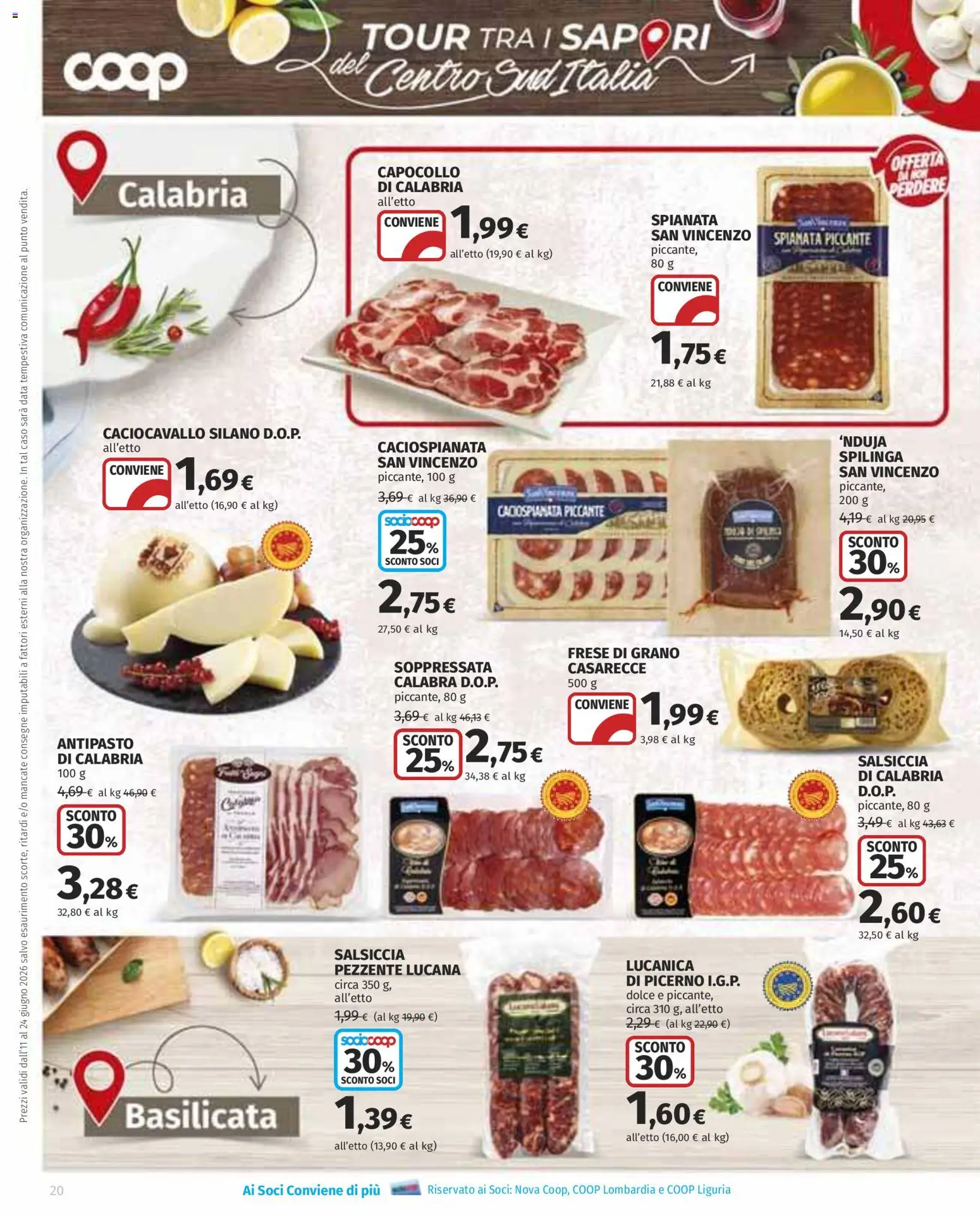 Volantino COOP del 11.06.2026 | Pagina: 20 | Prodotti: Salsiccia, Data