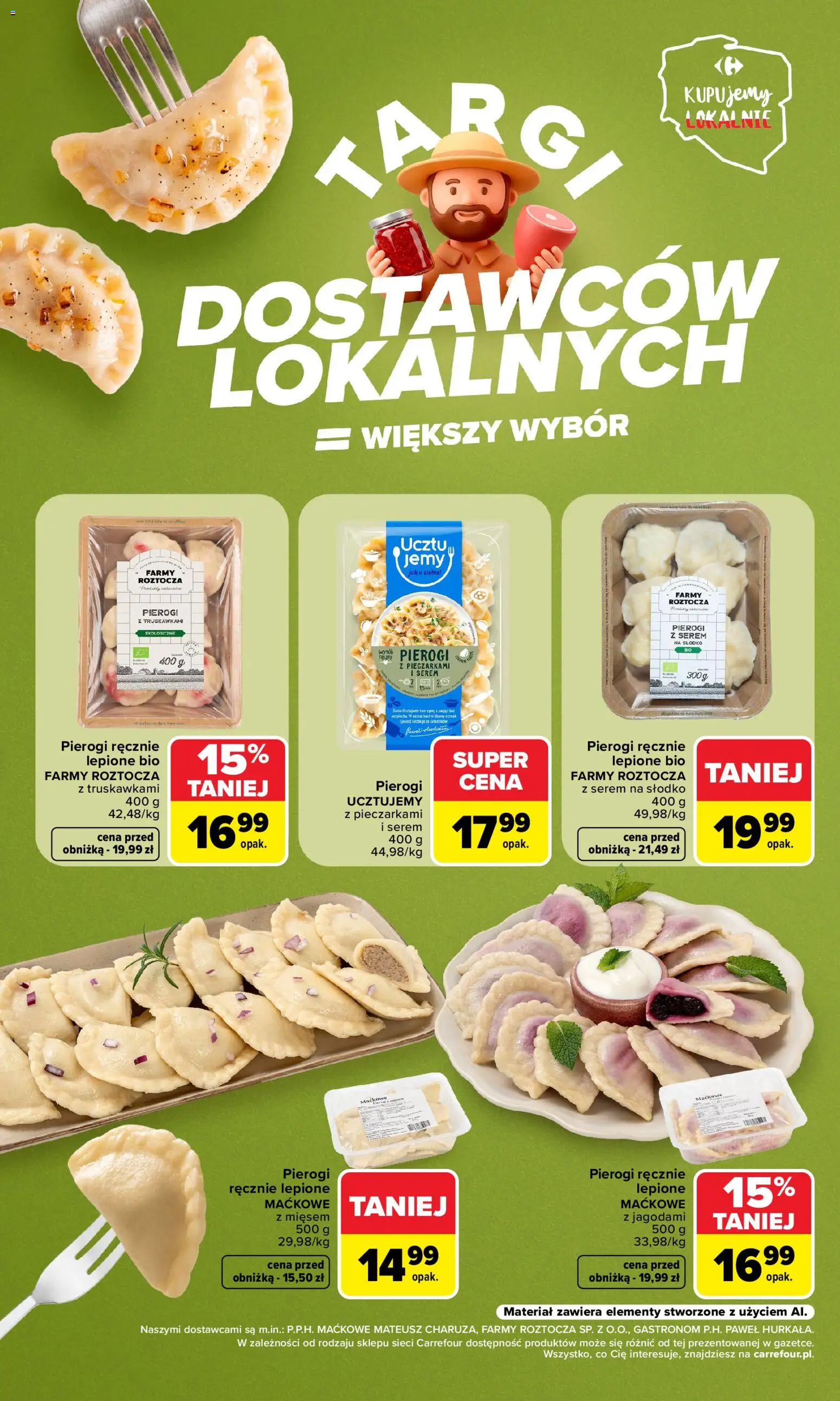 Carrefour gazetka - Targi dostawców lokalnych od 03.08.2026 | Strona: 2 | Produkty: Pierogi, Pierogi z truskawkami