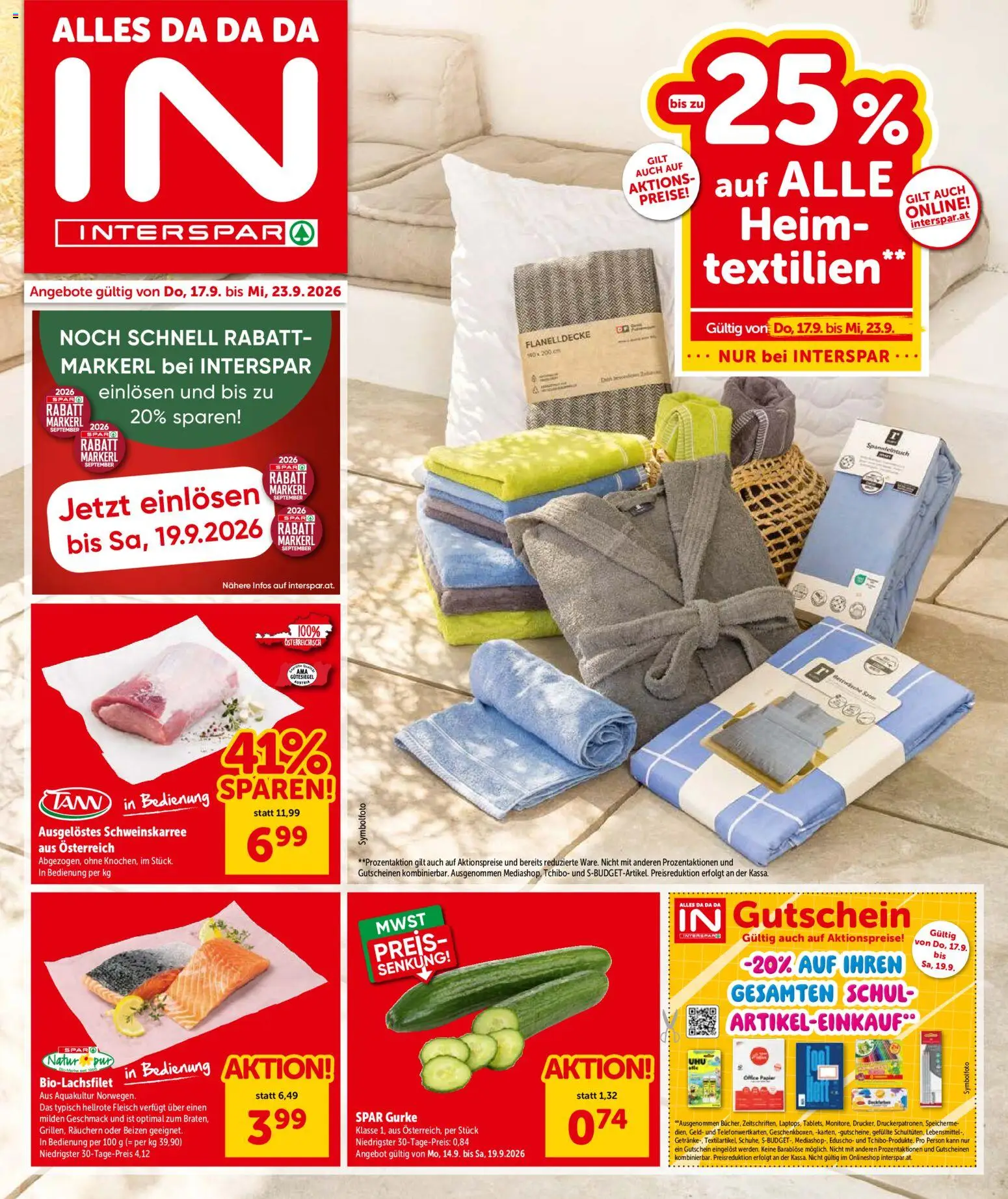 Interspar - Flugblatt gültig ab 17.09.2026 | Seite: 1