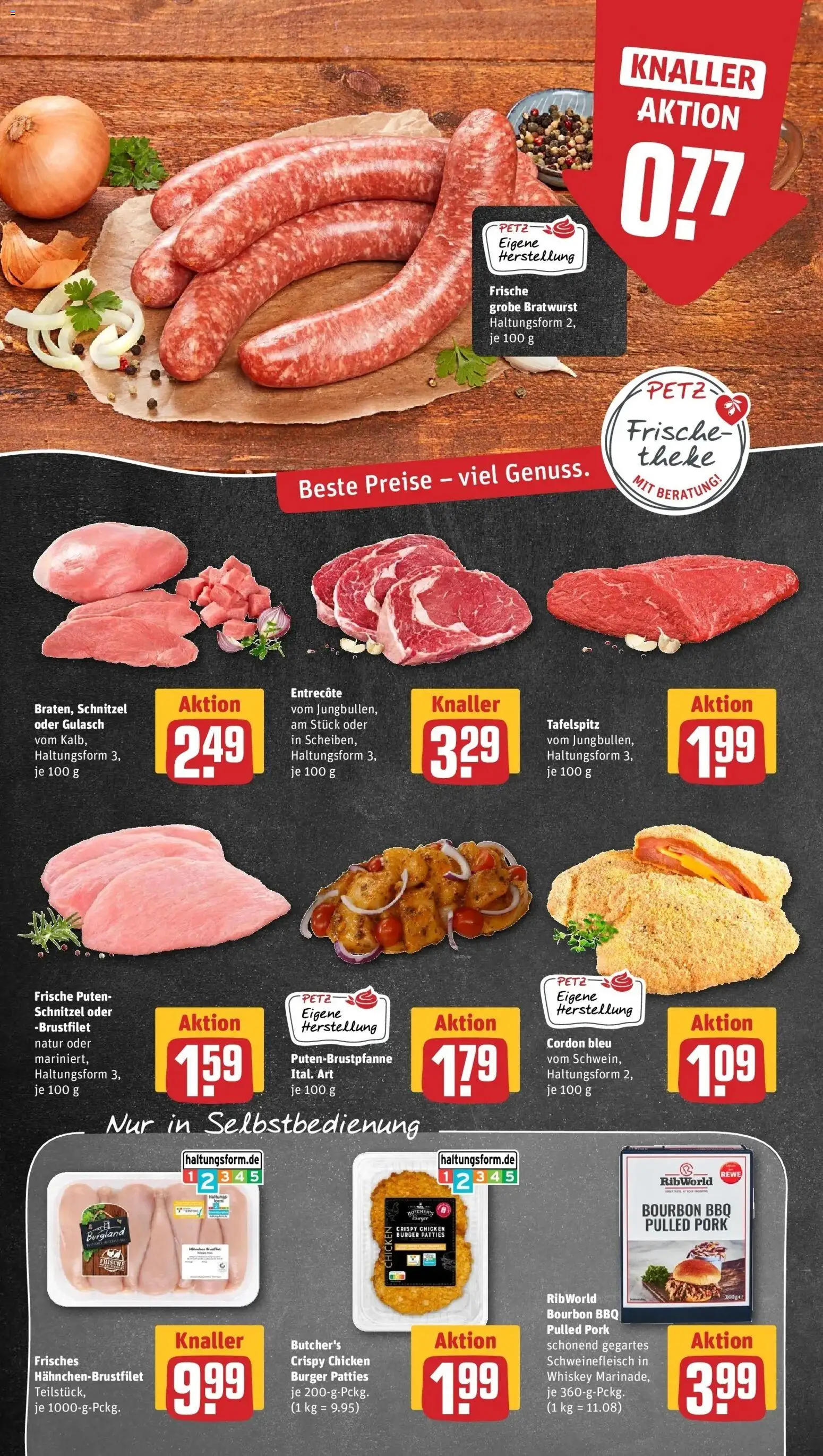 REWE Prospekt ab 05.10.2026 zum Blättern » Angebote | Seite: 10 | Produkte: Tafelspitz, Bratwurst, Burger, Schnitzel
