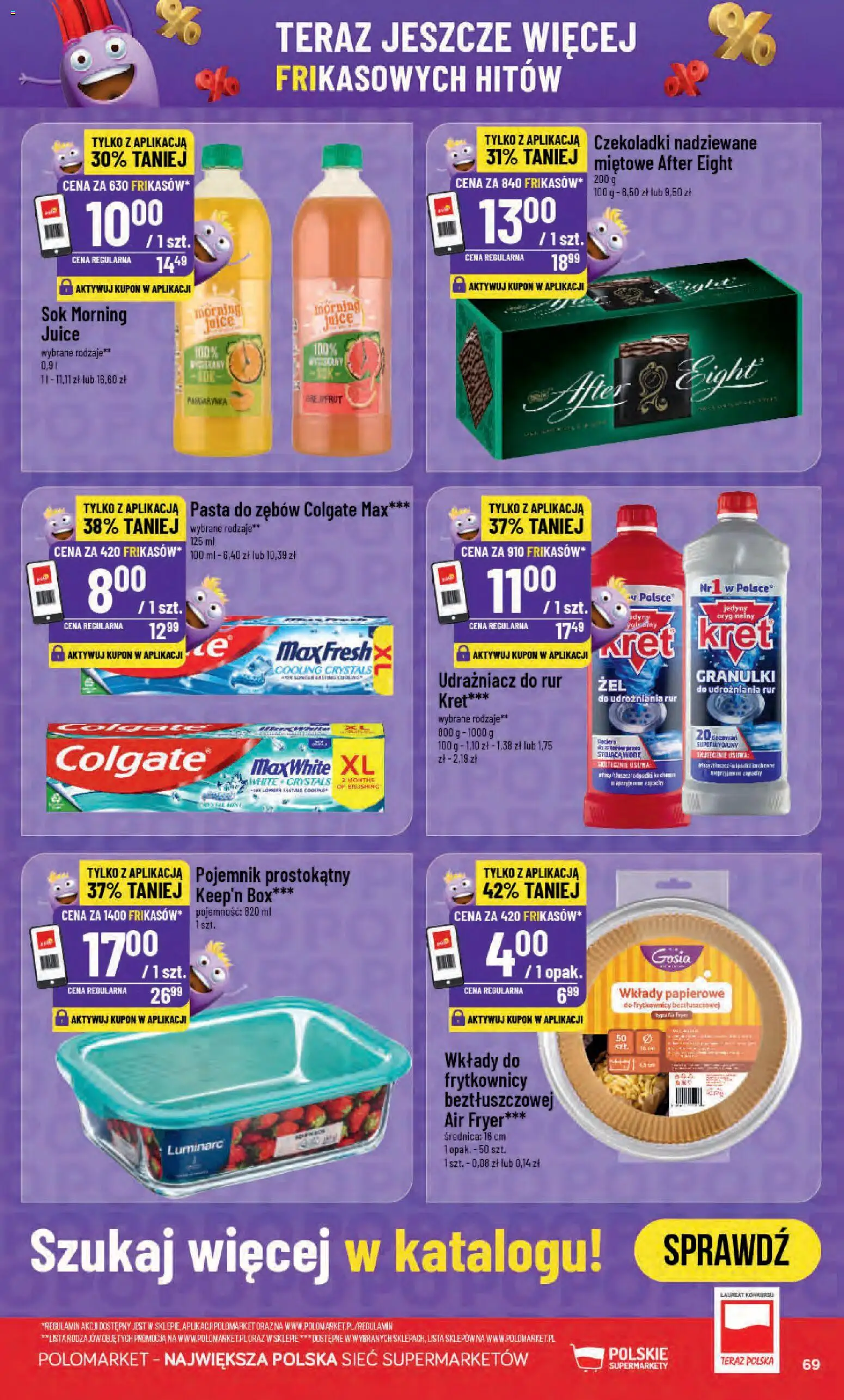 POLOmarket gazetka od 02.09.2026 | Strona: 69 | Produkty: Czekoladki, Pasta, Sok, Pasta do zębów
