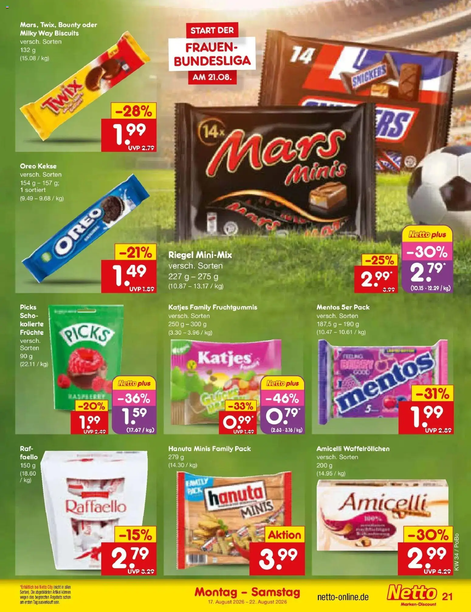 Netto Marken-Discount Prospekt Regensburg – gültig ab 17.08.2026 | Seite: 27 | Produkte: Katjes, Mars, Twix, Kekse