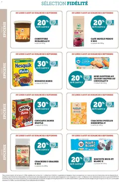 Super U - Prévisualisation de Super U - Ma sélection Carte U Aout valide à partir de 03/08/2026 | Page: 16 | Produits: Confiture, Café moulu, Yaourt, Biscuits