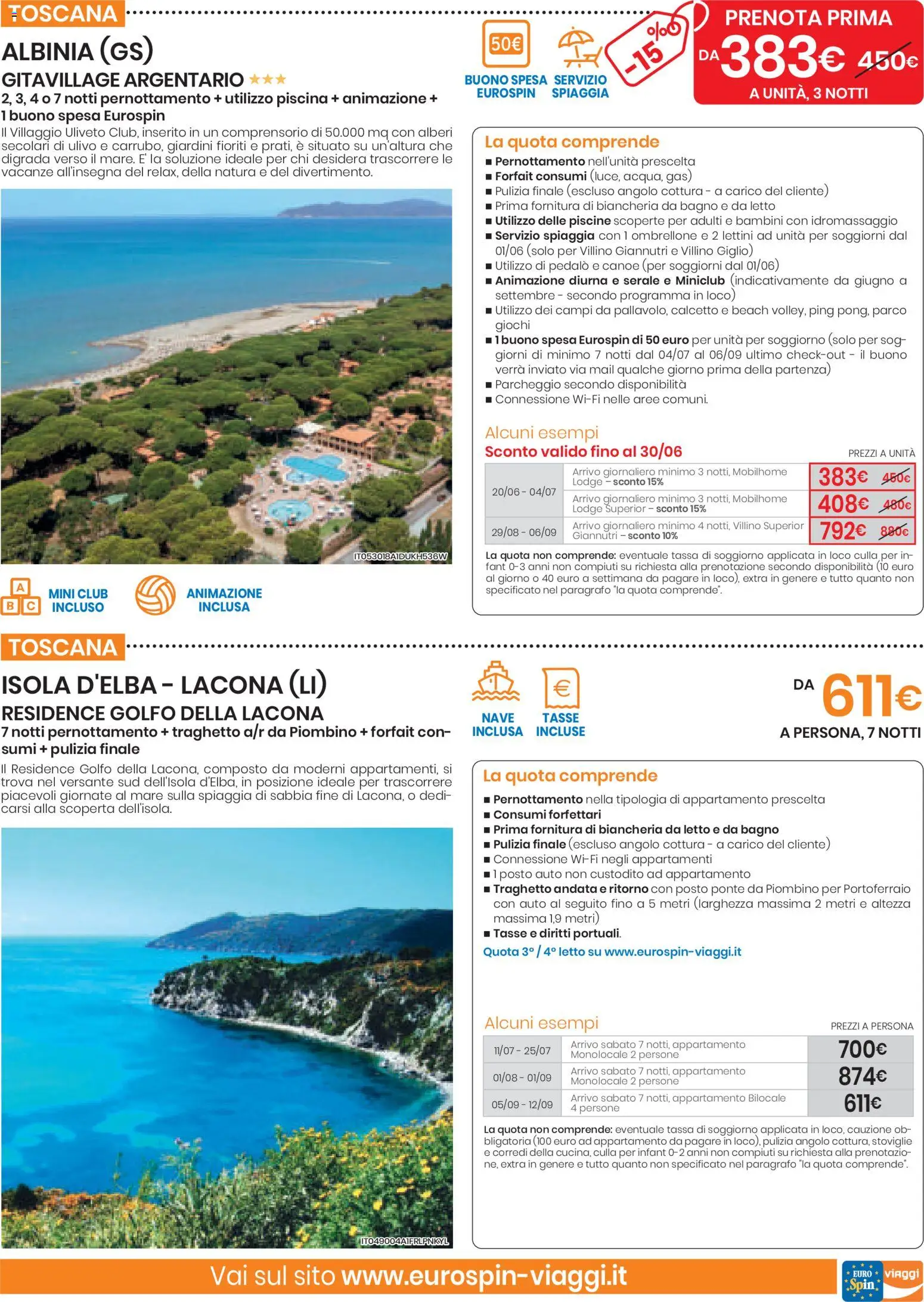 Volantino Eurospin del 04.06.2026 | Pagina: 3 | Prodotti: Ombrellone, Piscina, Letto, Biancheria da letto