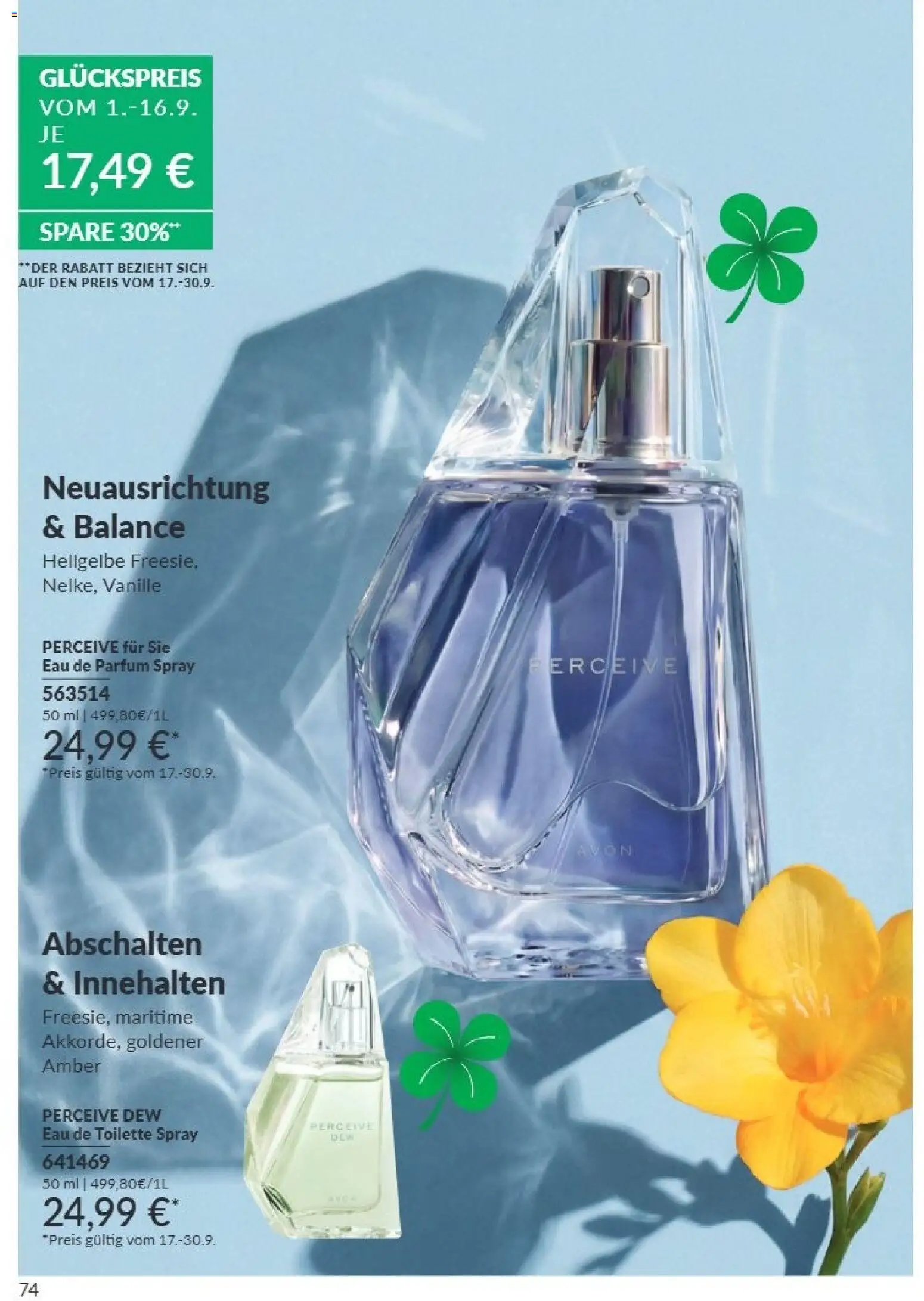 AVON Katalog September 2026 – gültig ab 01.09.2026 | Seite: 70 | Produkte: Toilette, Parfüm, Eau de Toilette, Vanille