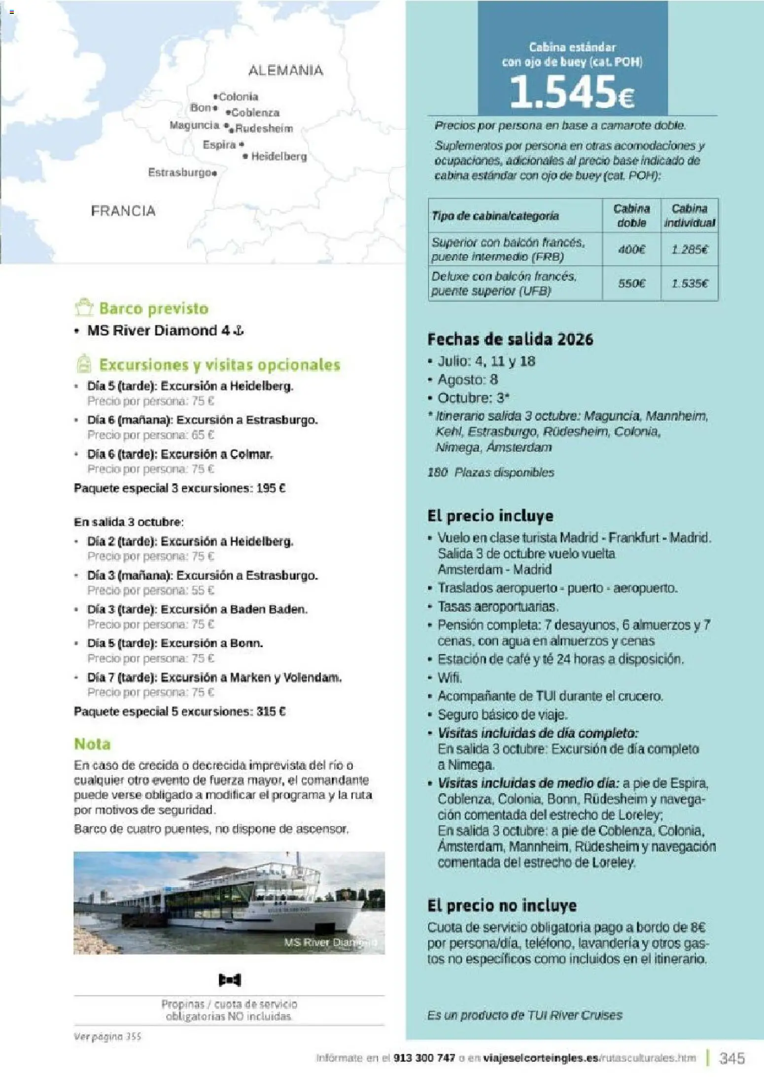Viajes El Corte Inglés Rutas Culturales de la Comunidad de Madrid │ válido desde el 01.04.2026 | Página: 345 | Productos: Colonia, Café, Té, Navegación