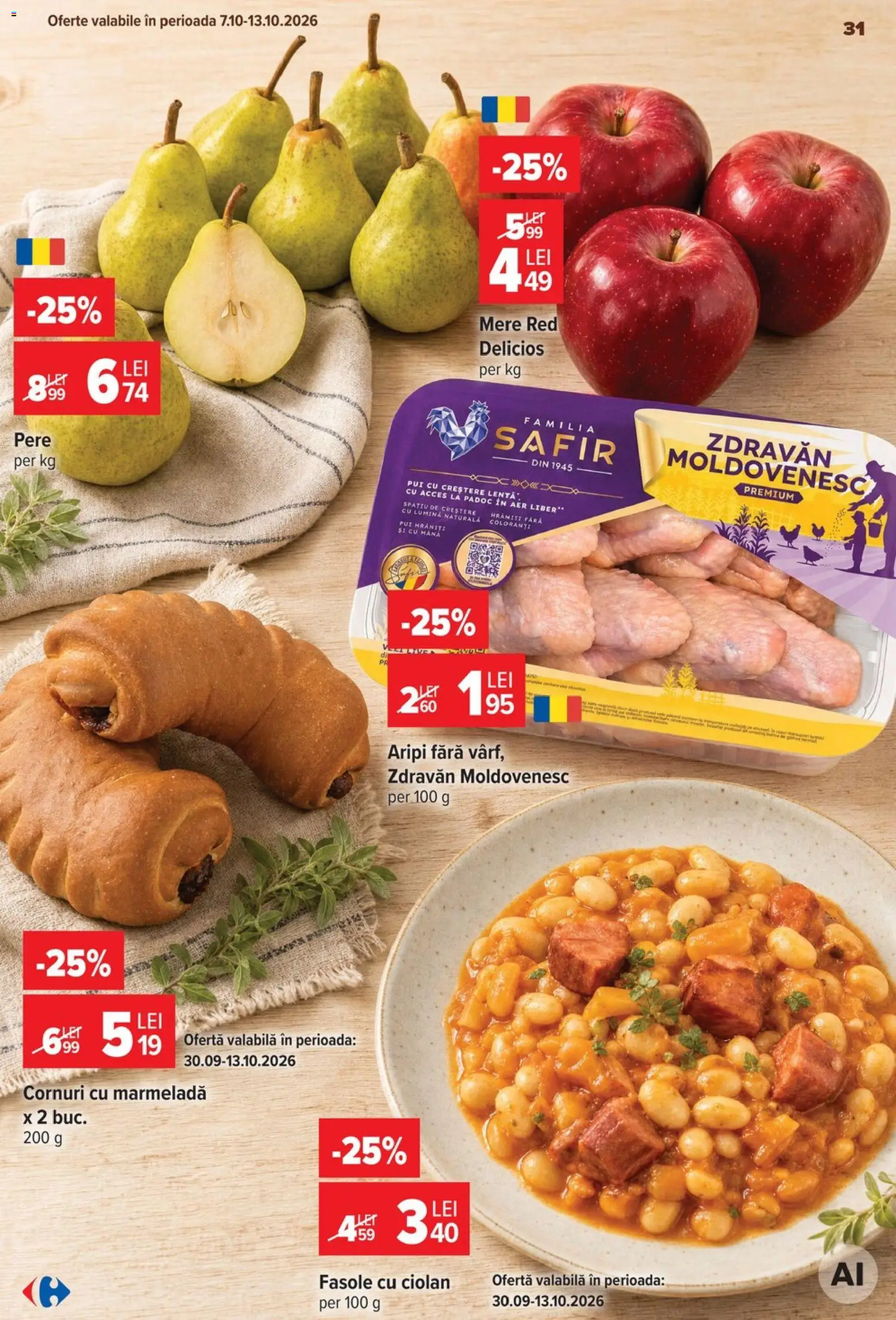 Noul catalog Carrefour – valabil de la 30.09.2026 | Pagină: 31 | Produse: Pară, Ursus, Pepsi, Bere