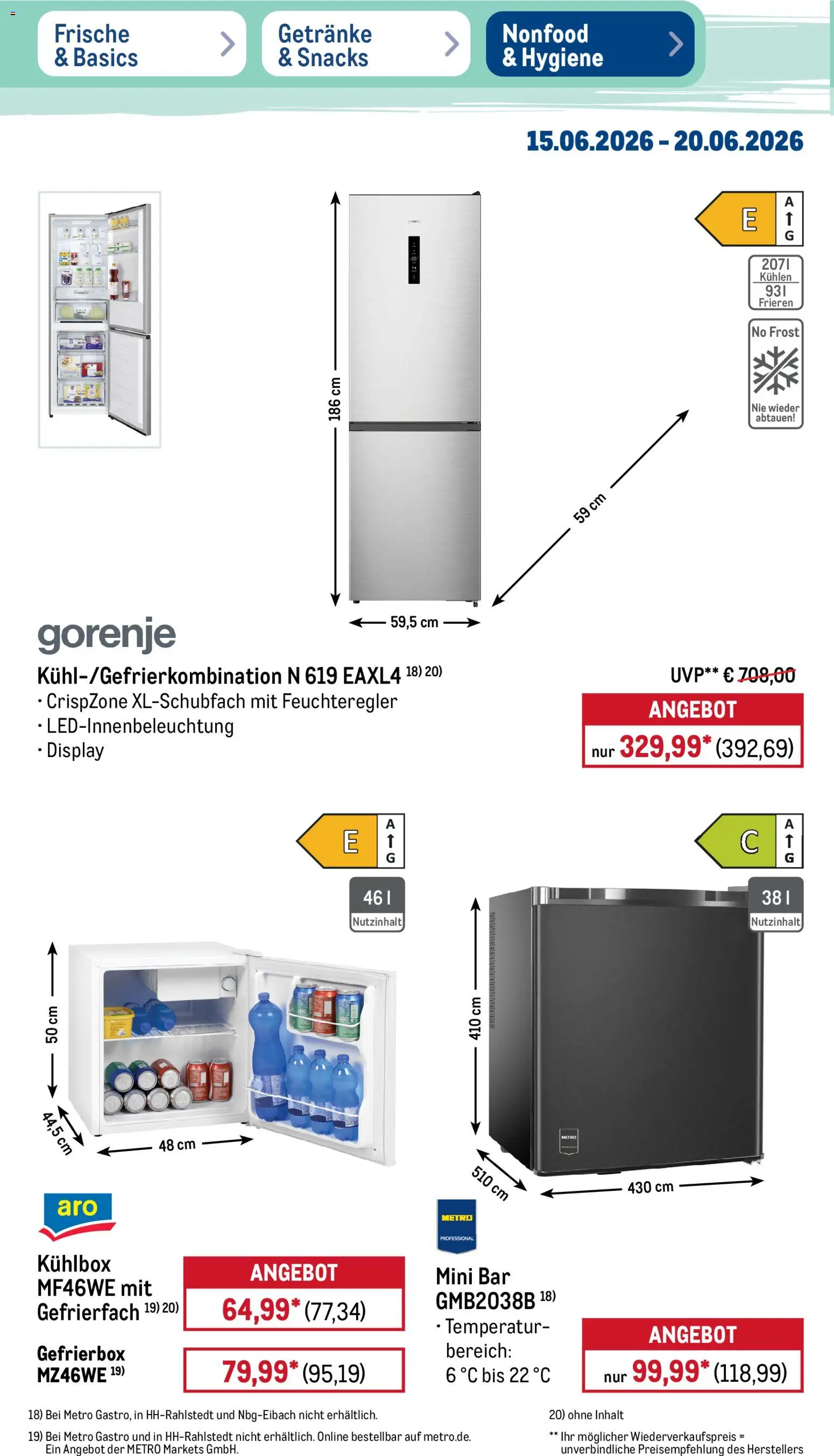 Metro Non Food & Hygiene – gültig ab 15.06.2026 | Seite: 8 | Produkte: Gorenje