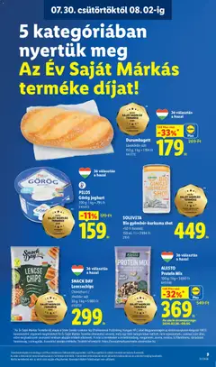 Lidl akciós újság - amely érvényes a következő dátumtól: 2026.07.30. | Oldal: 9