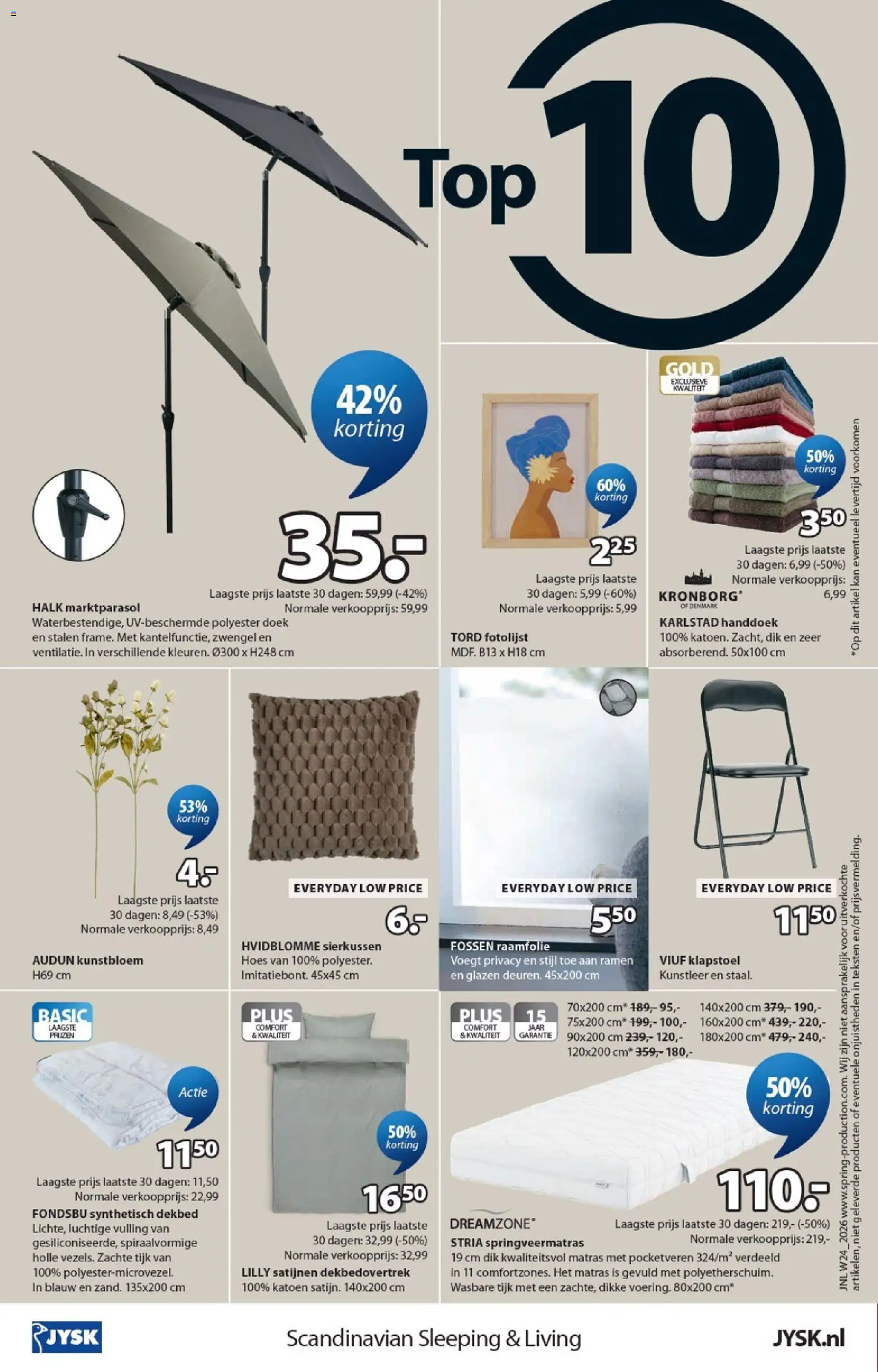 {H1} | Pagina: 16 | Producten: Dekbed, Kan, Matras, Handdoek