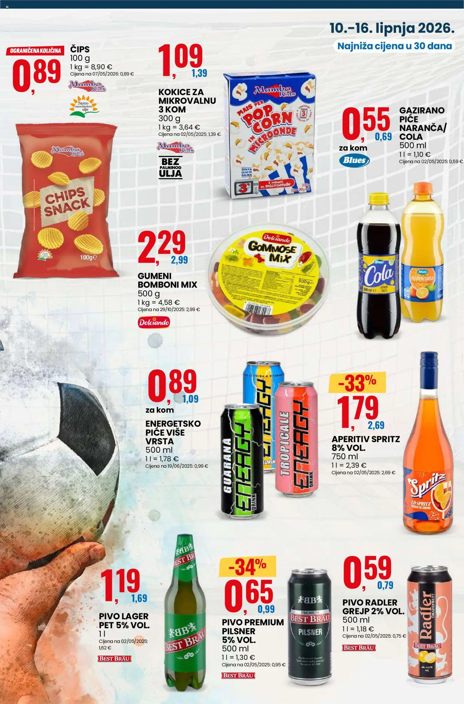 Eurospin katalog | vrijedi od 10.06.2026 | Stranica: 13 | Proizvodi: Ulje, Pivo, Bomboni, Kokice