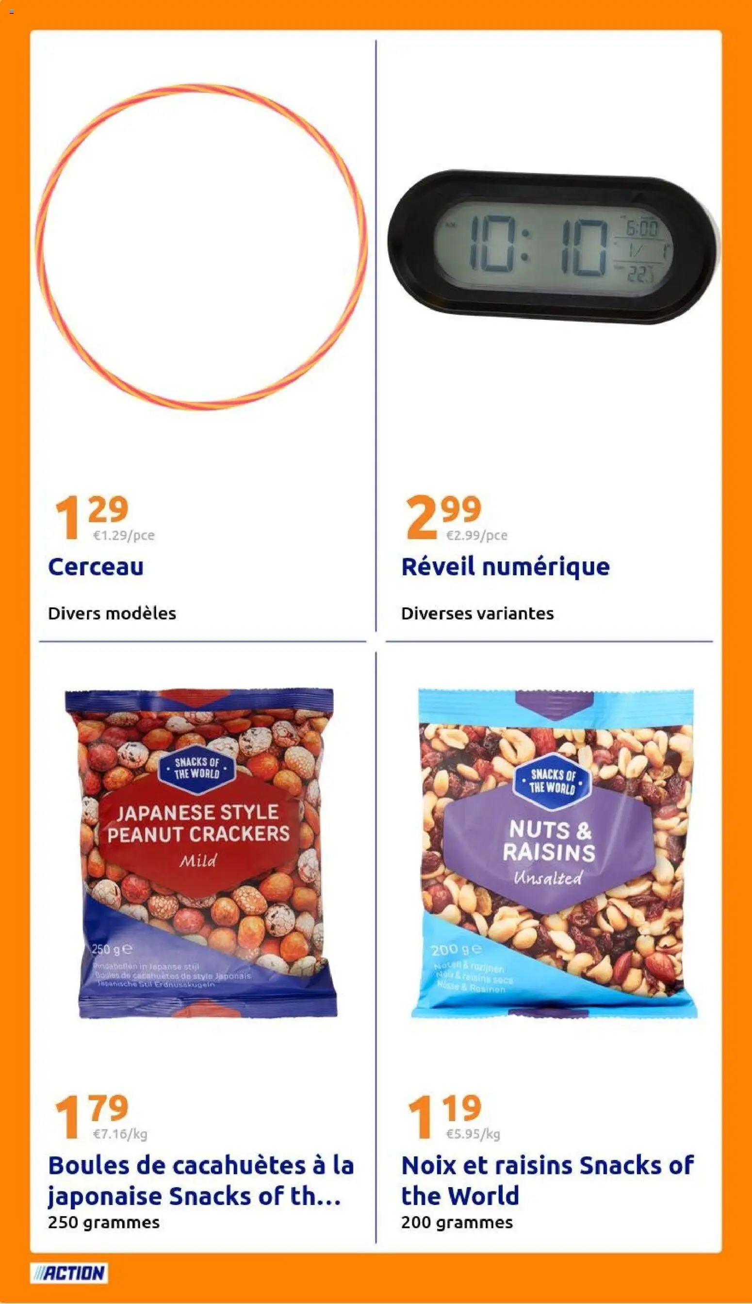 {H1} | Page: 24 | Produits: Réveil, Crackers, Thé, Noix