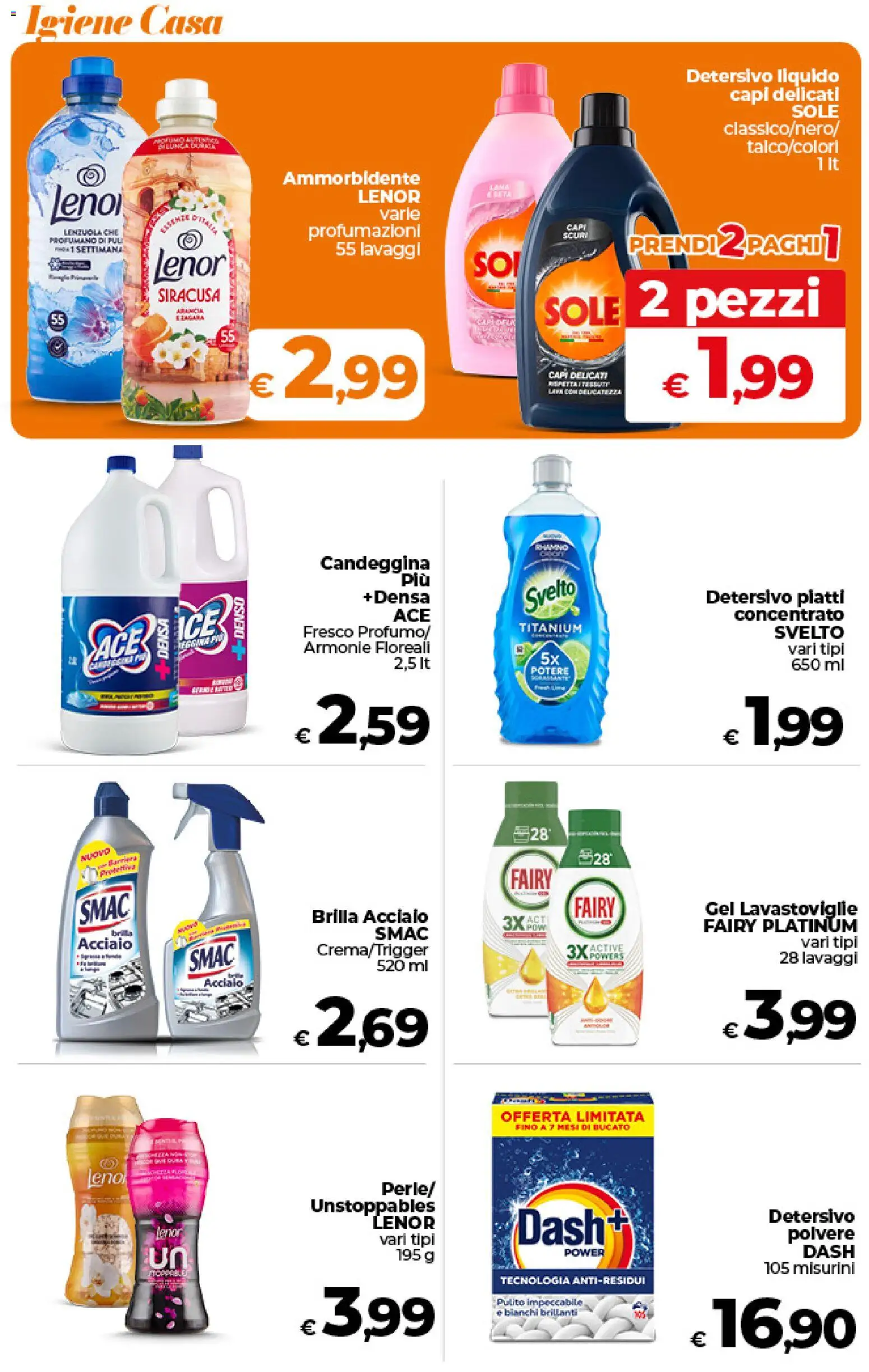 Volantino Ipercoop del 09.06.2026 | Pagina: 49 | Prodotti: Ammorbidente, Candeggina, Lavastoviglie
