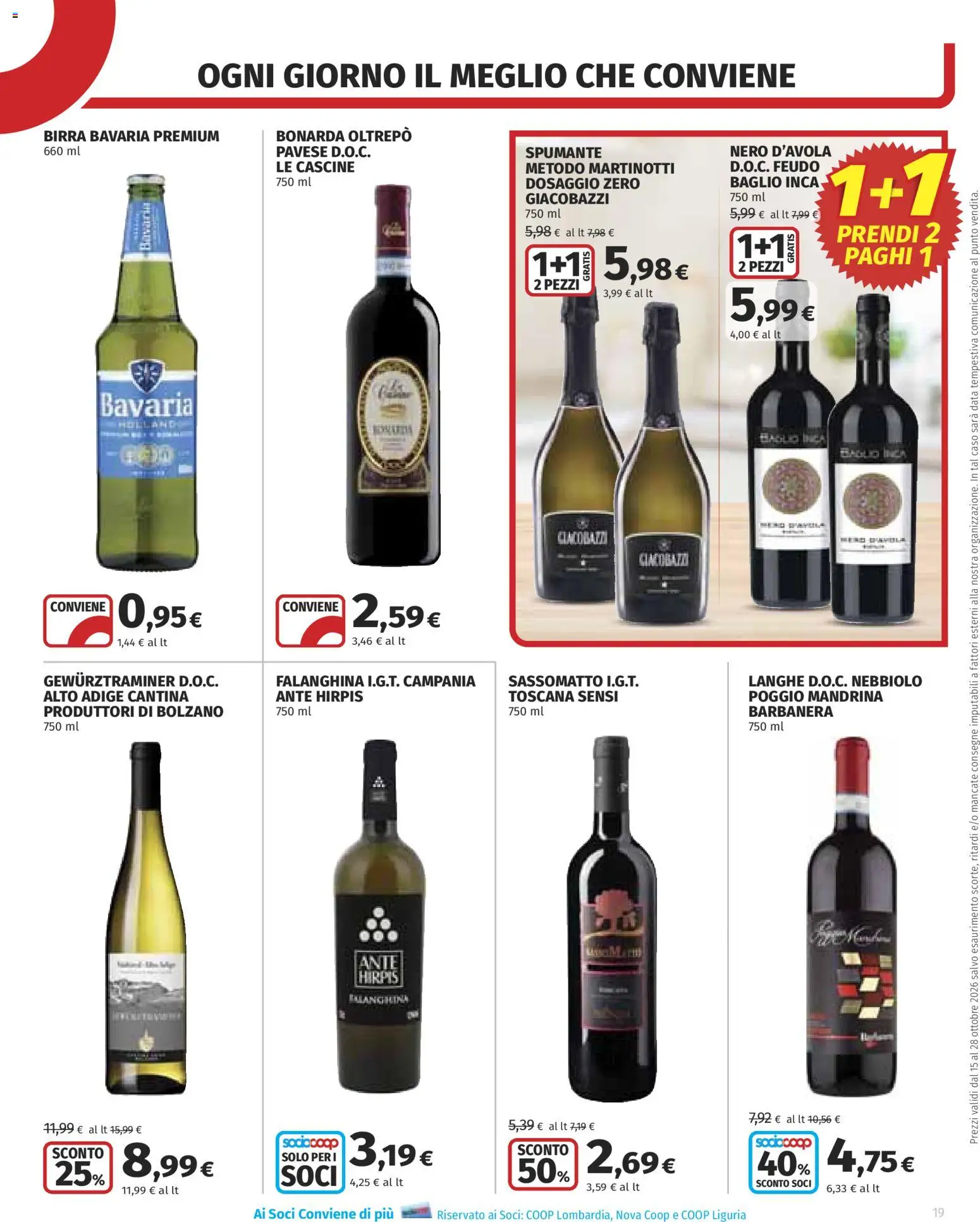 Volantino COOP del 15/10/2026 | Pagina: 19 | Prodotti: Birra, Data, Spumante