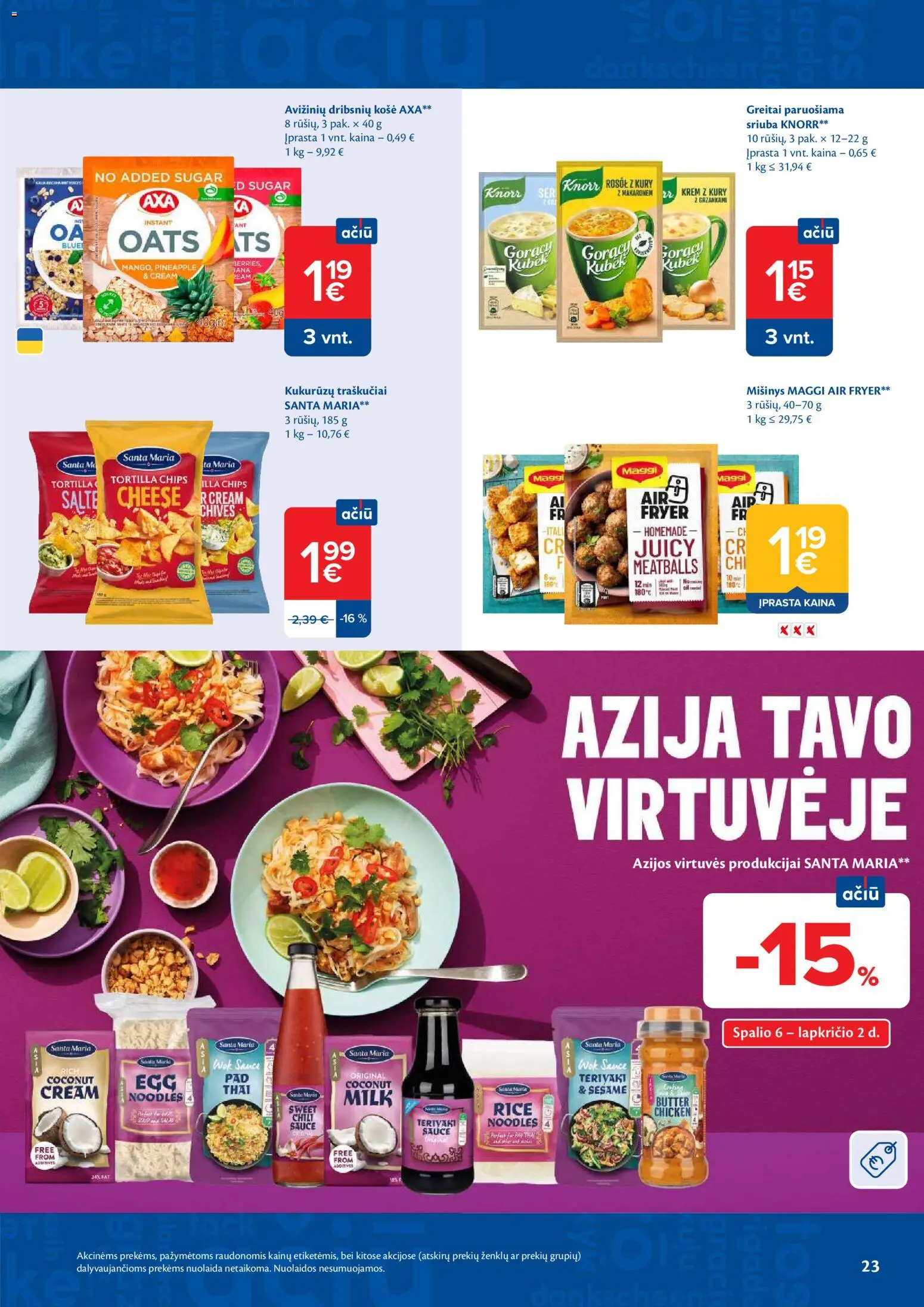 MAXIMA akcijos nuo 2026.10.06 | Puslapis: 23 | Prekių: Košė, Traškučiai